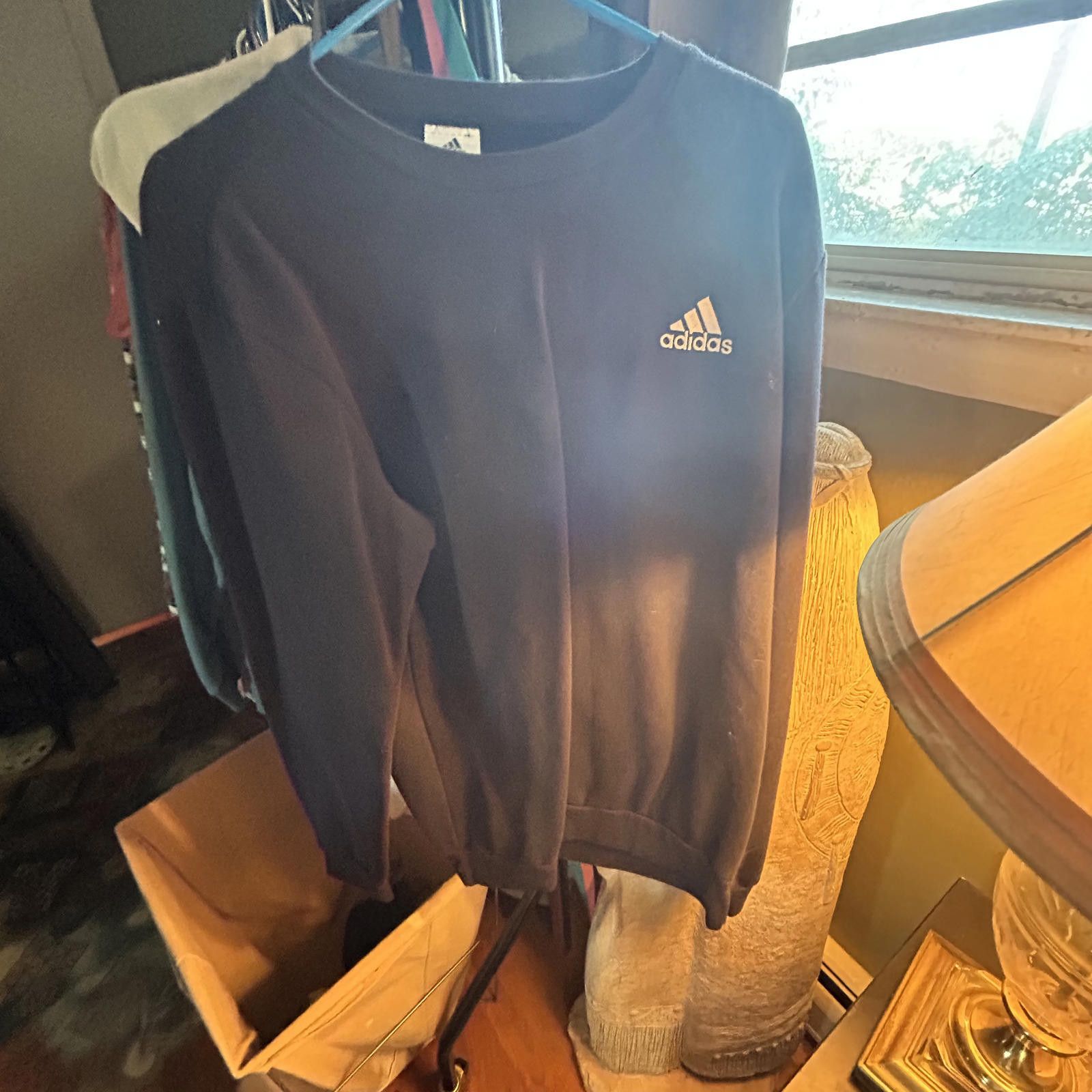Adidas Adidas Classic Black Crewneck Sweatshirt - Size Large Size US L / EU 52-54 / 3 - 1 Thumbnail