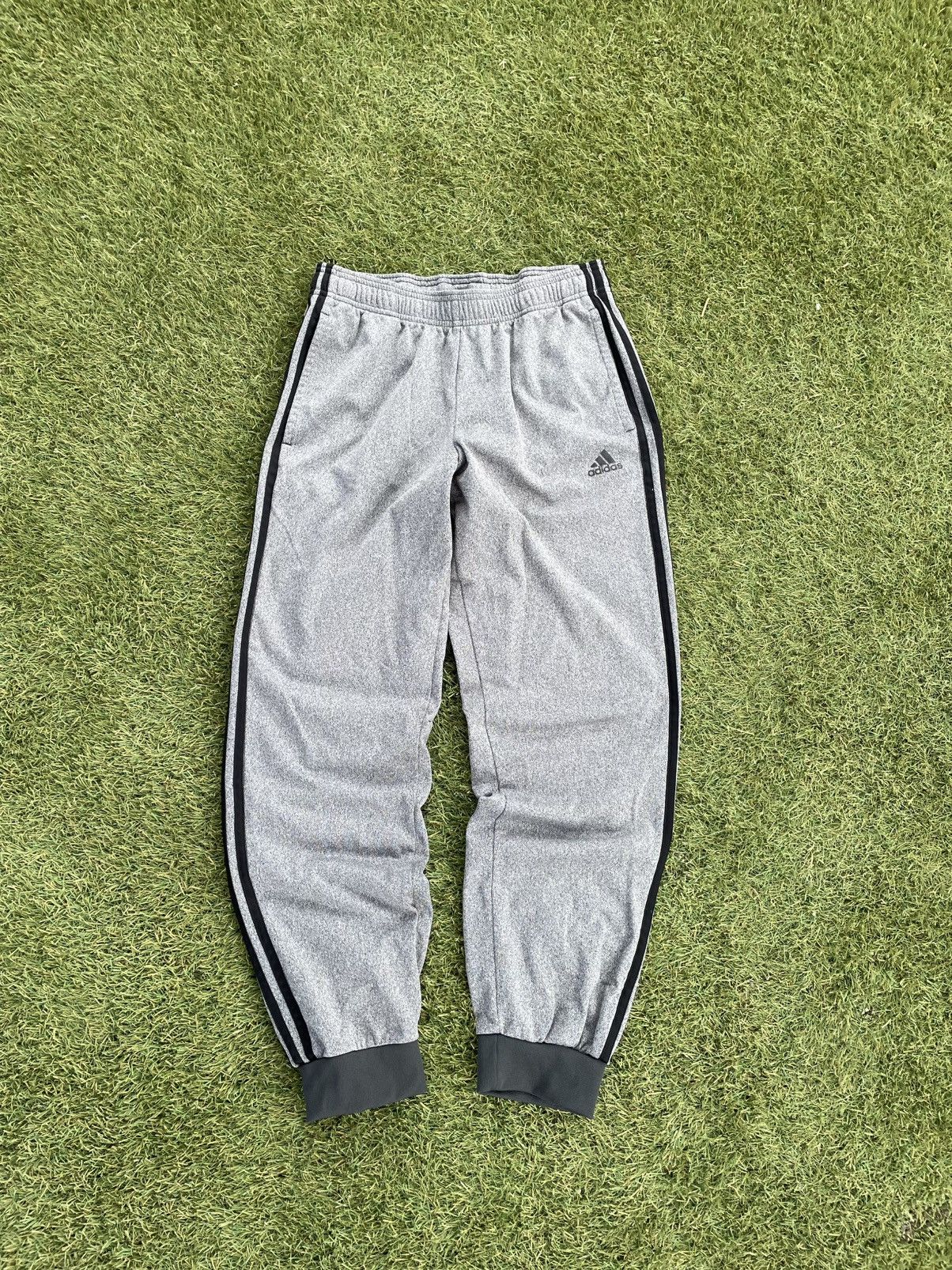 Adidas ADIDAS Womens Tracksuit Joggers us medium Grey Cotton Size 22" - 1 Thumbnail