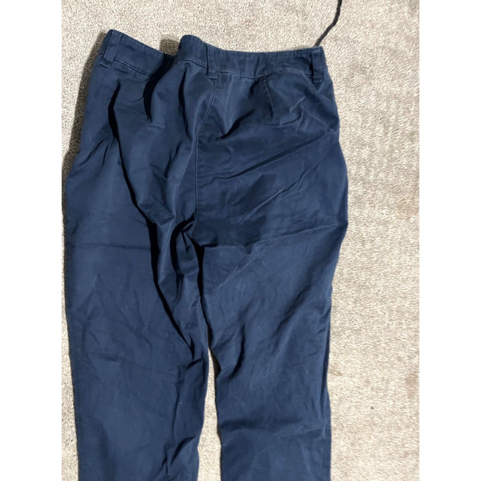 Jones New York Vintage Jones New York Women's Chino Pants 10P Stretch Navy Blue Petite Office Casual Size ONE SIZE - 4 Thumbnail