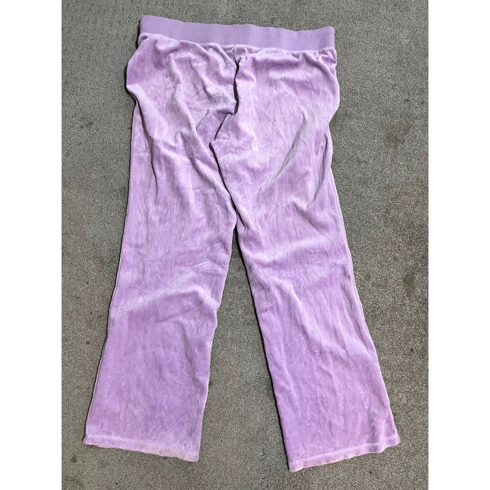 Vintage New York & Company Velour Sweatpants XL Purple Casual Drawstring Womens Size 40" / US 18 - 3 Thumbnail
