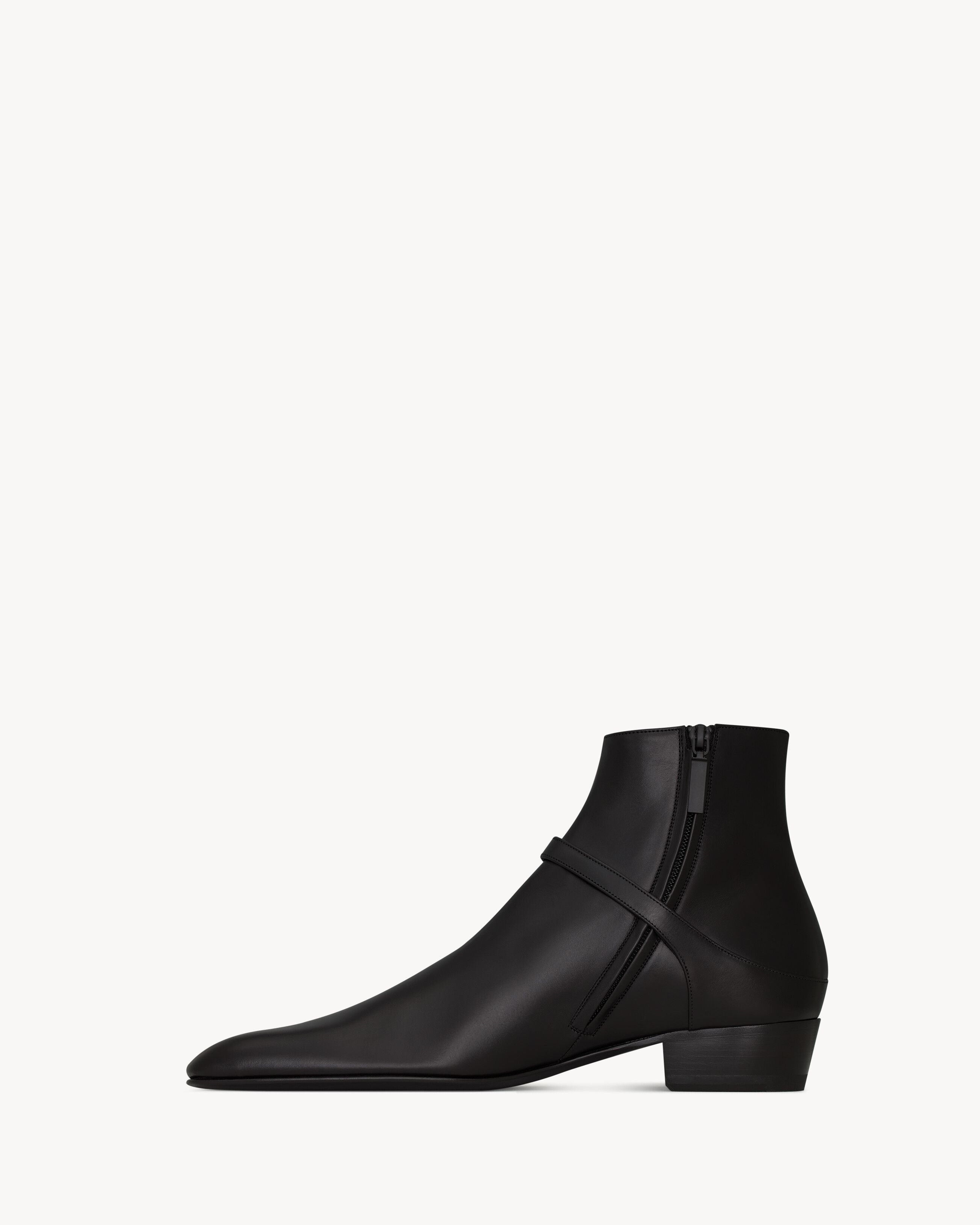 Saint Laurent Paris o1loc1c1125 820598 Augustin Boots in Smooth Leather in Black Size US 7 / EU 40 - 3 Thumbnail