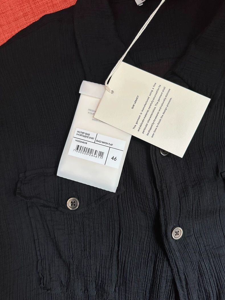 Our Legacy Our Legacy size46 Black sheer short-sleeved shirt Size US S / EU 44-46 / 1 - 4 Thumbnail