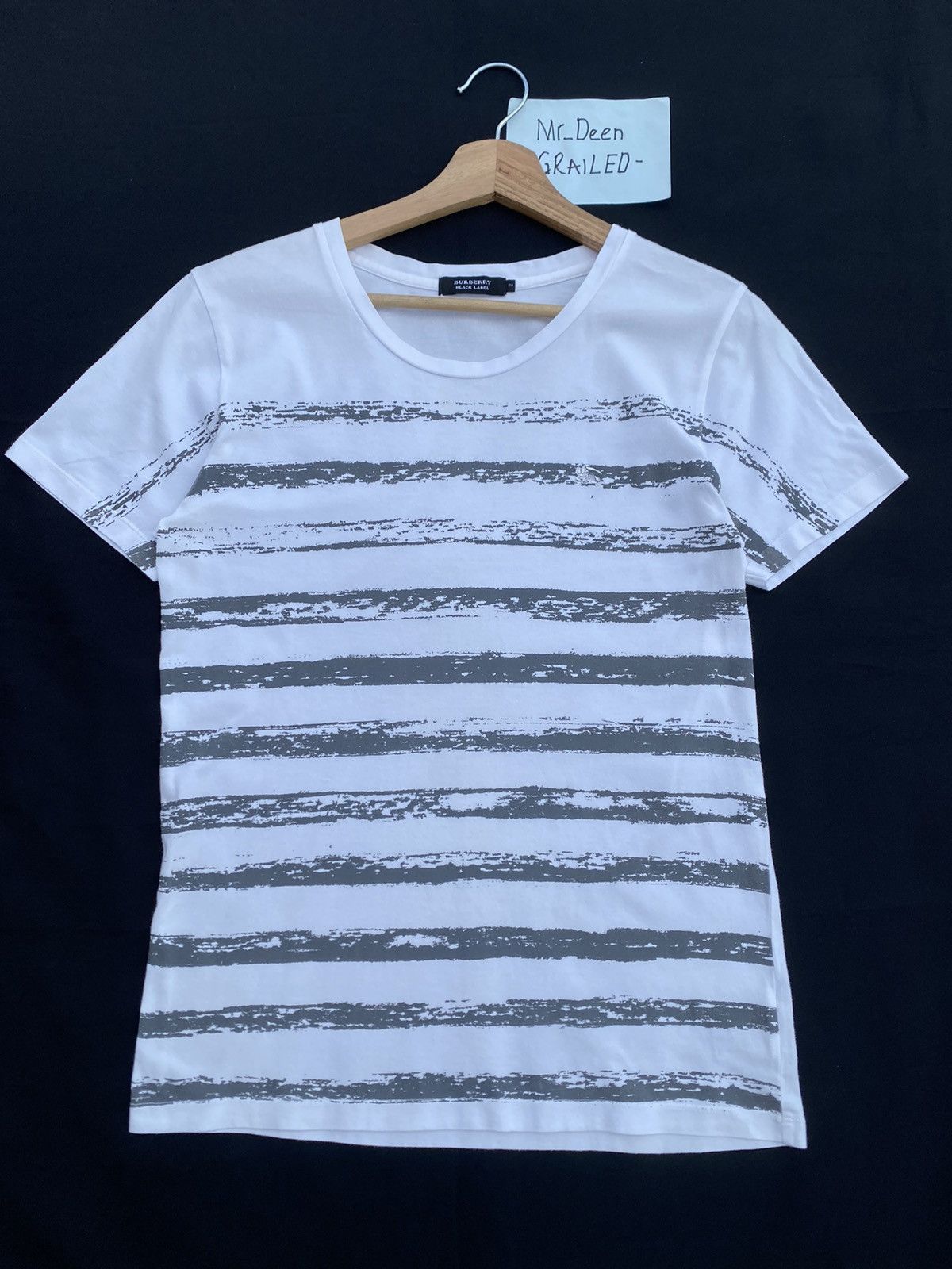 Burberry Vintage Burberry Black Label Stripes Tshirt Size US S / EU 44-46 / 1 - 1 Thumbnail
