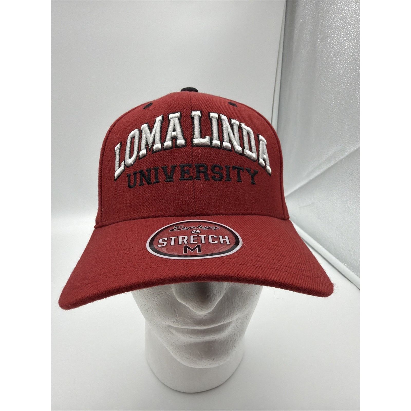 Zephyr Zephyr Loma Linda University Hat Cap Red Medium Stretch Size ONE SIZE - 1 Thumbnail