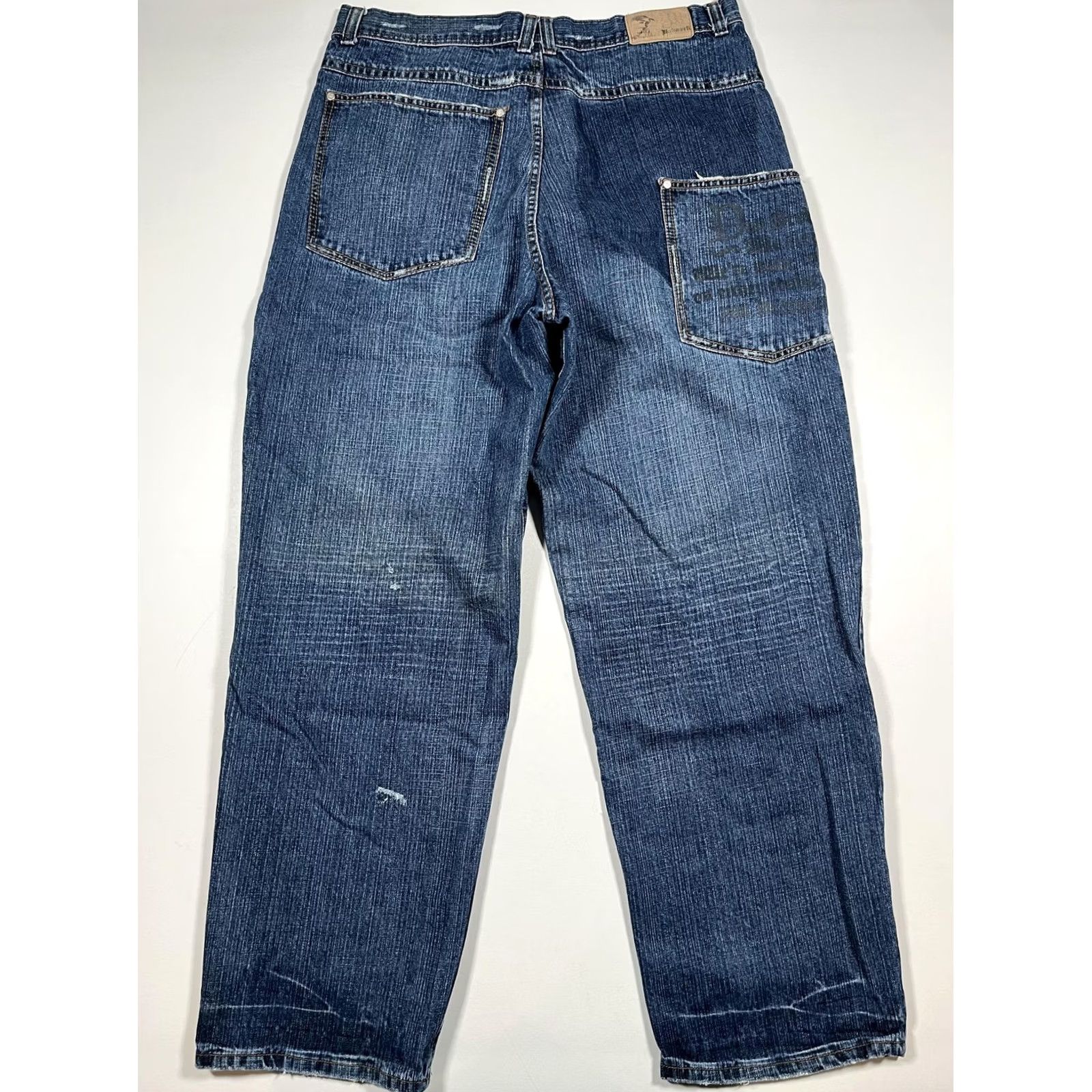 Vintage Makaveli Jeans Mens 38 Blue Baggy Hip Hop Y2K Streetwear Jeans Size US 38 / EU 54 - 2 Thumbnail