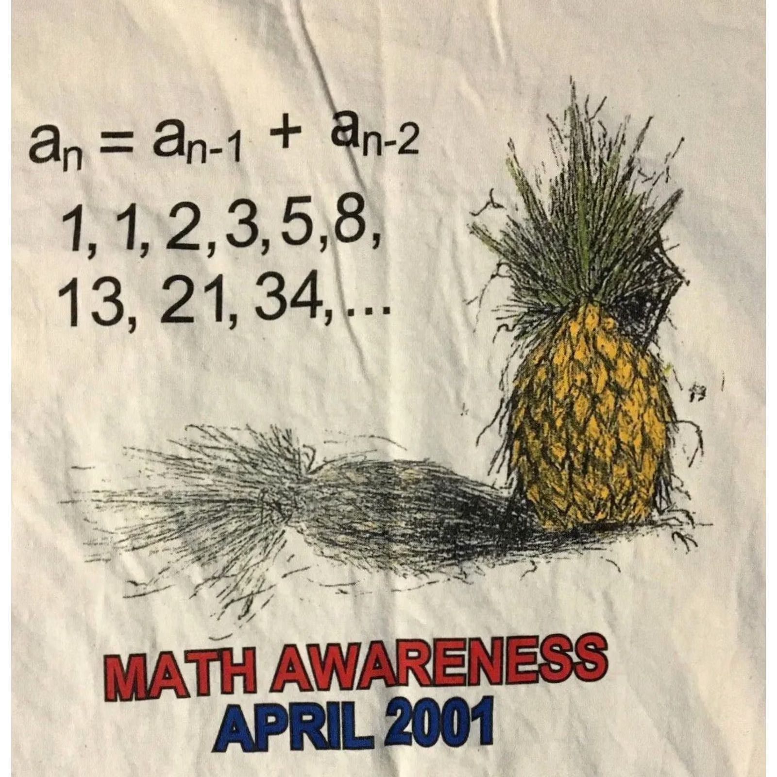 Vintage VINTAGE ASU Math Awareness Shirt T-Shirt Beige XXL Men's 90s College Grunge Y2K Track PE Size US XXL / EU 58 / 5 - 3 Thumbnail