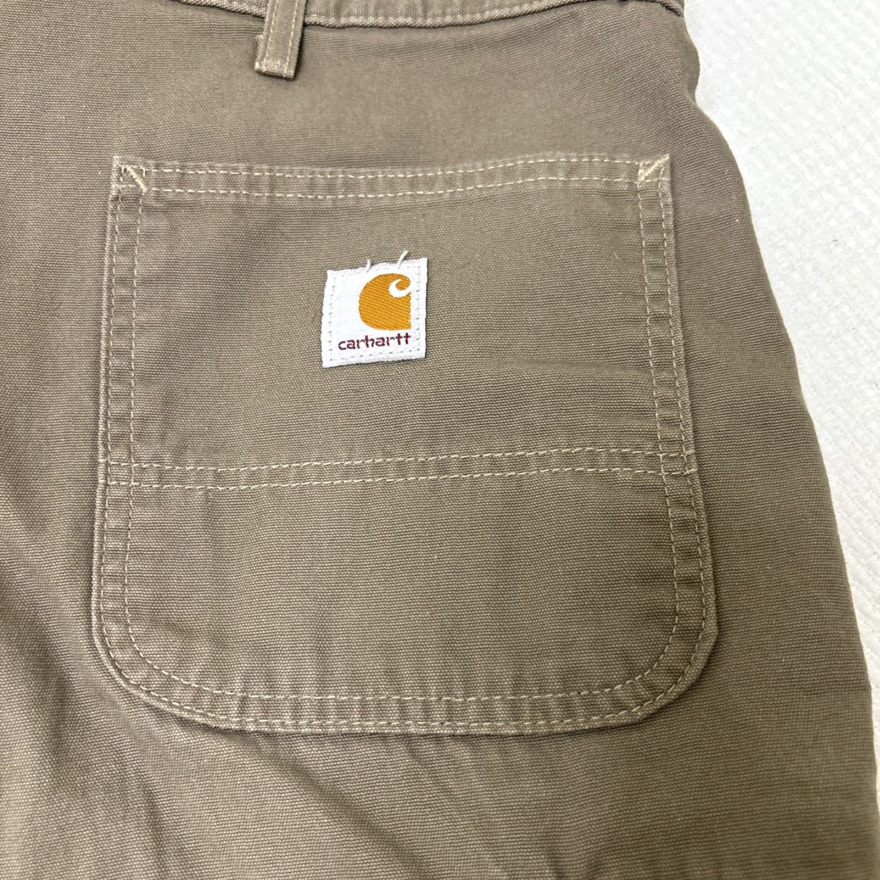 Carhartt Carhartt Pants Mens 44x30 Brown Khaki Canvas Relaxed Workwear 5-Pocket Logo B299-MUS Mens Pants Brown Khaki Canvas Relaxed Straight 44x30 Size US 44 / EU 60 - 2 Thumbnail