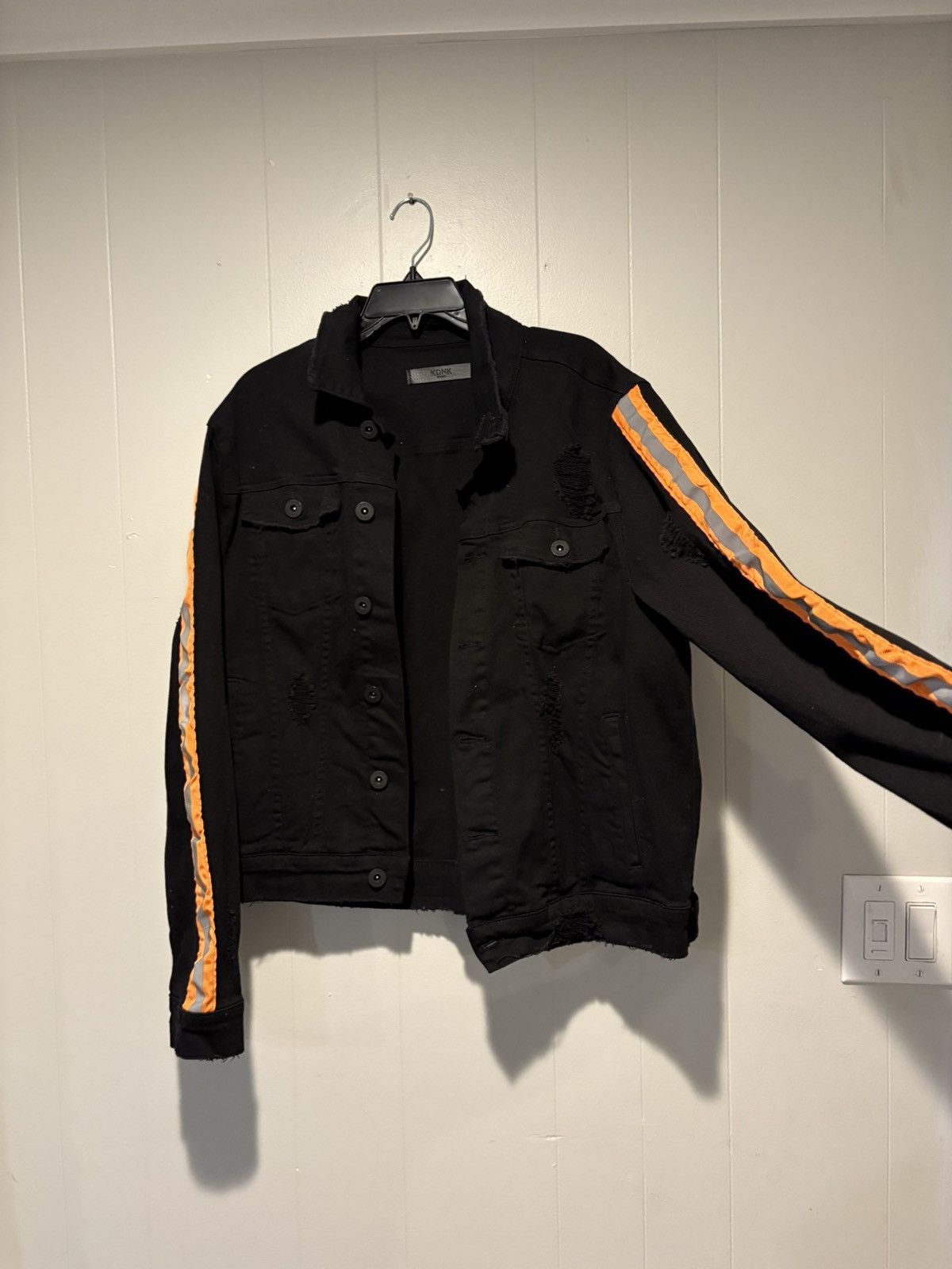Other KDNK black and orange denim jacket Size US L / EU 52-54 / 3 - 1 Thumbnail