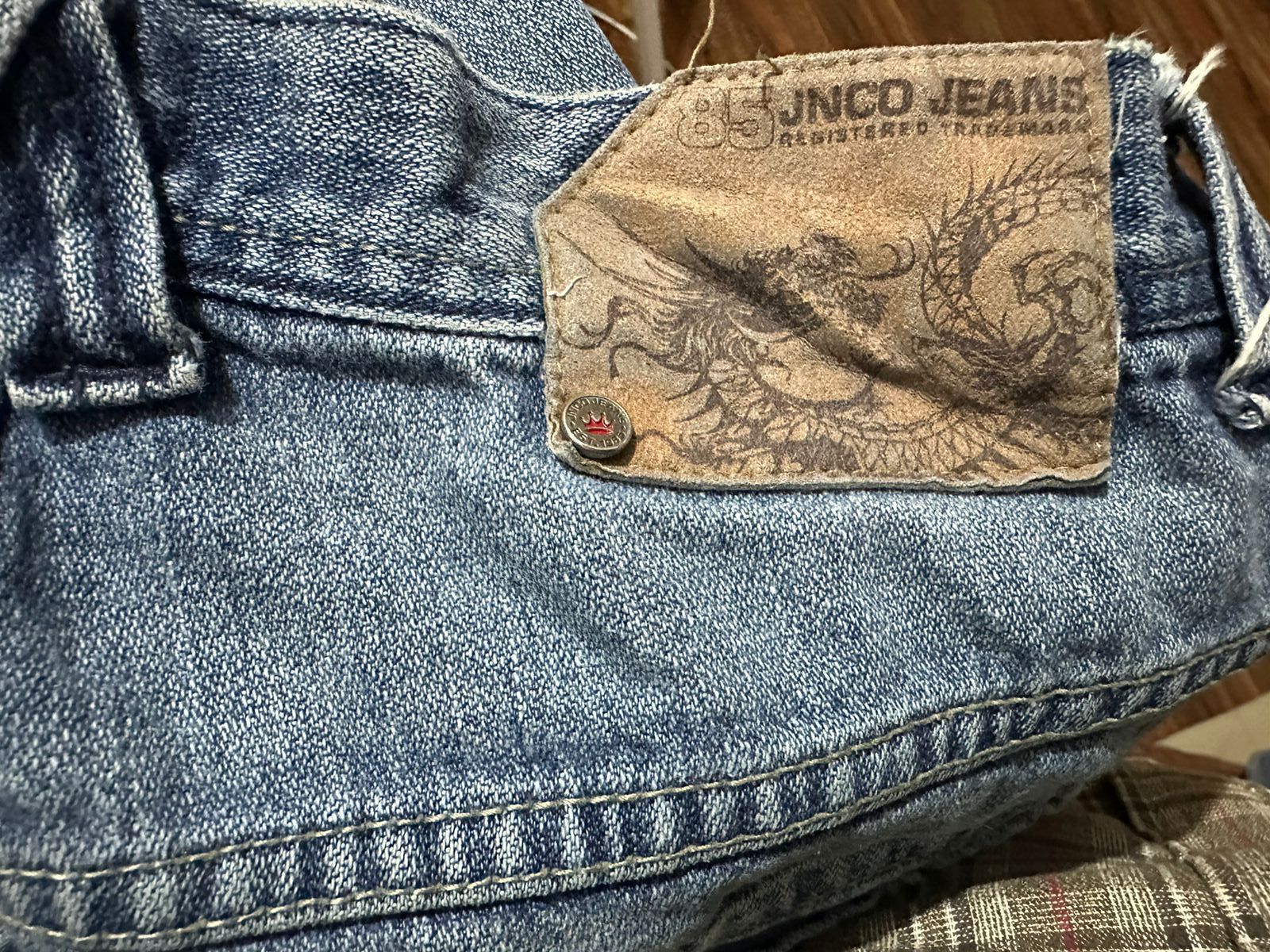 JNCO × Vintage Rare Vintage Jnco Eagle wings baggy Jean's. Size US 32 / EU 48 - 8 Thumbnail