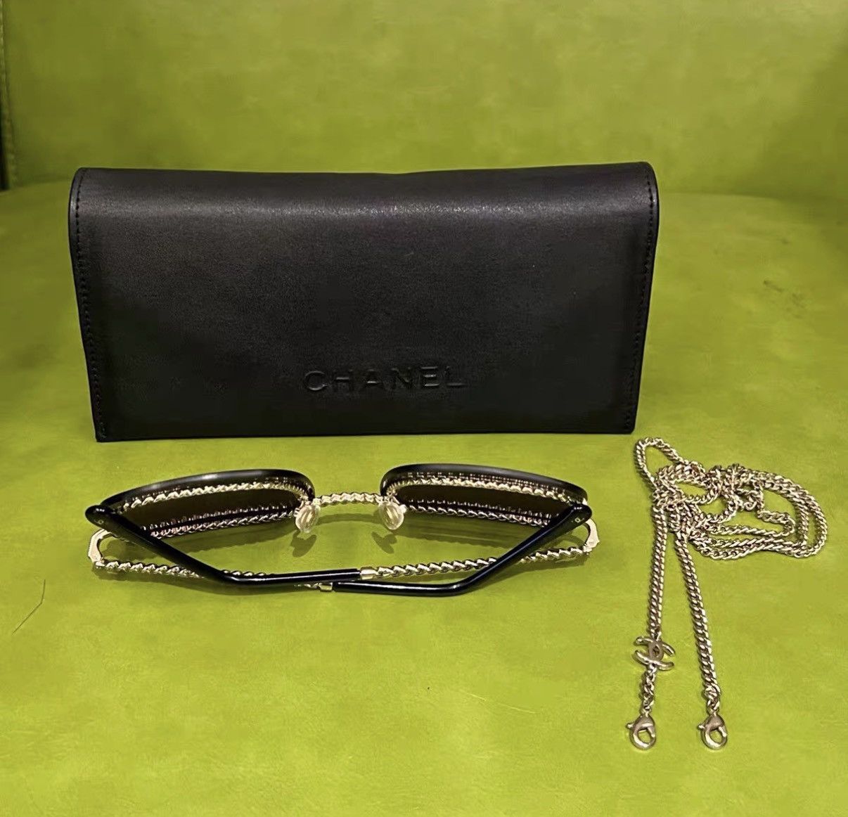 Chanel Chanel Square Frame Chain Sunglasses J42 Size ONE SIZE - 5 Thumbnail