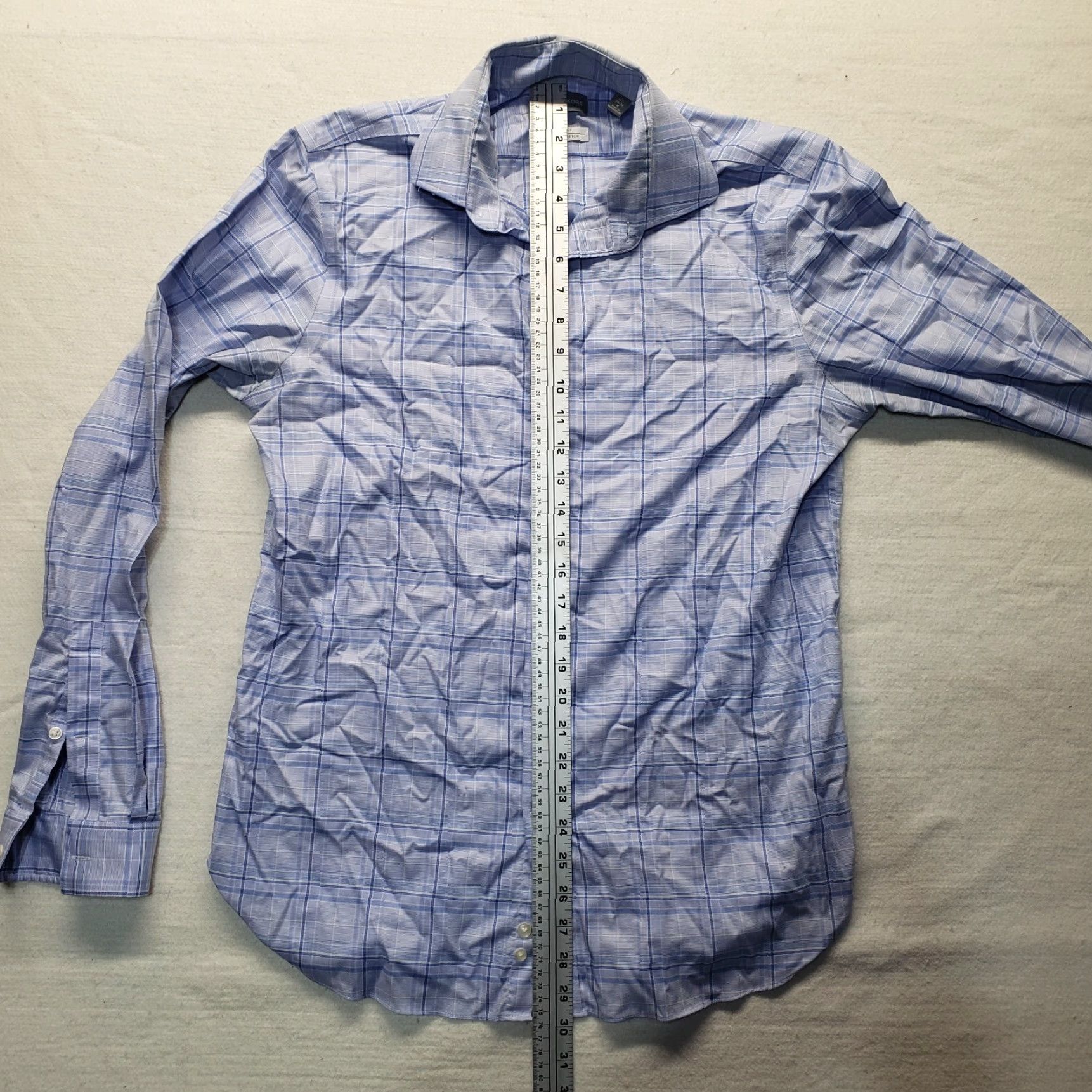 Michael Kors Michael Kors Shirt Button-Up Checkered Blue Regular Fit Adult Mens M 15.5 Cotton Long Sleeve Collared Neck Logo Pattern: Checks Vintage: No Size 40R - 7 Thumbnail