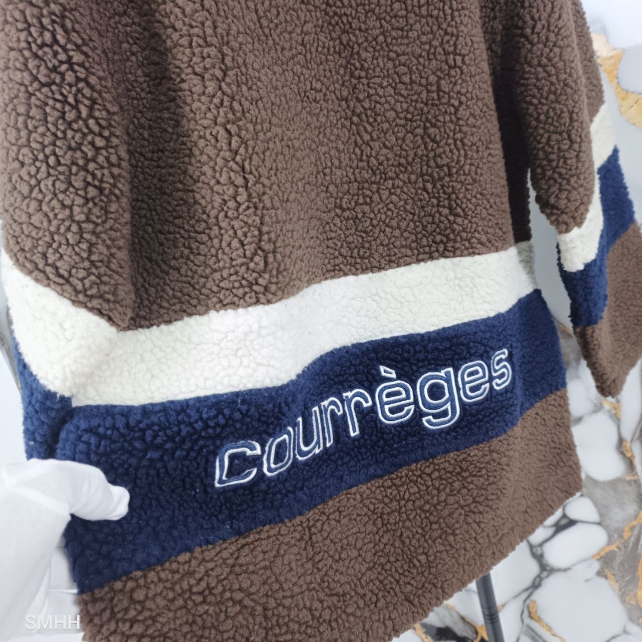 Courreges 🔥Rare Courrèges Sherpa Fleece - Embroidered Back Logo ( M ) Size US M / EU 48-50 / 2 - 7 Thumbnail