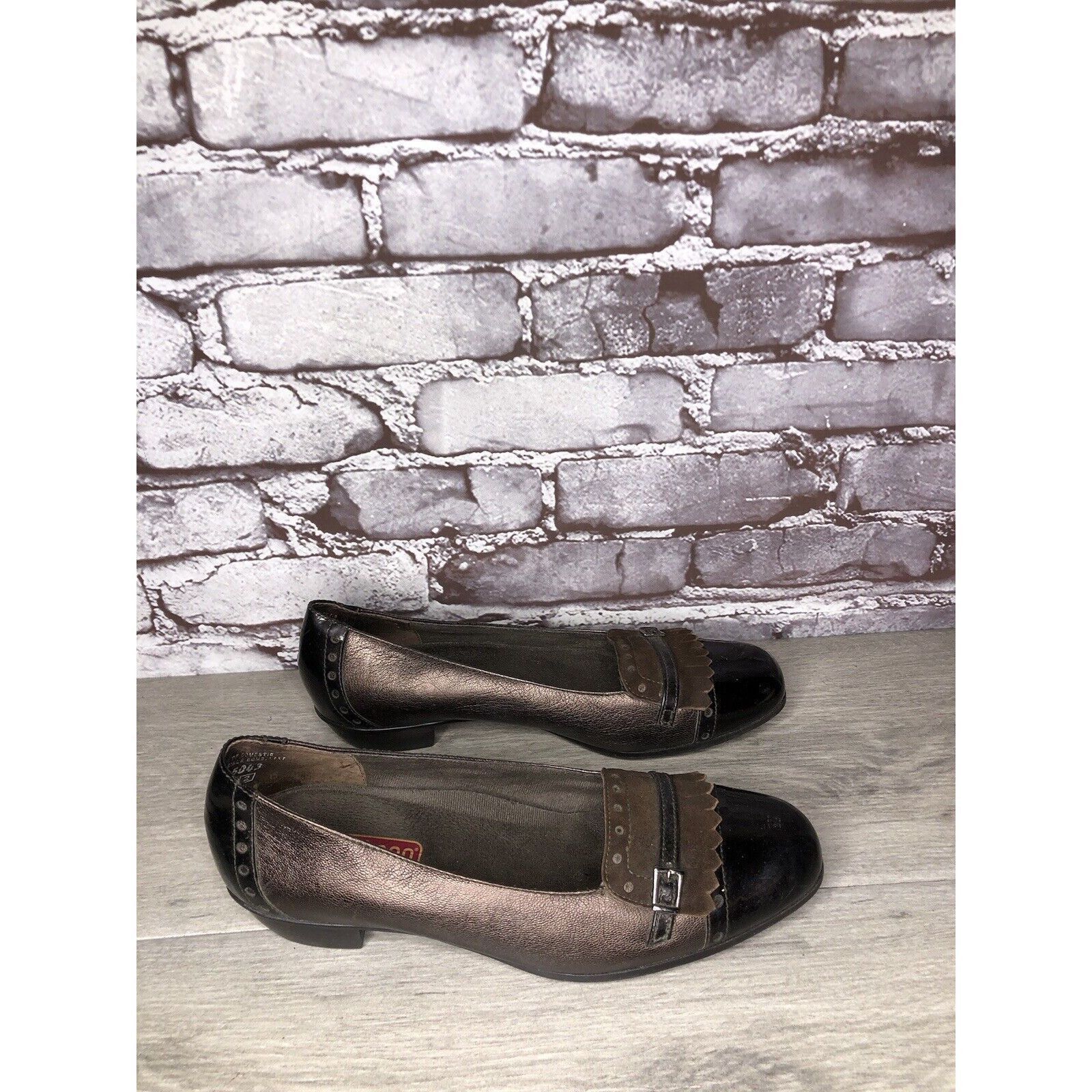 Other Munro Womens Morgan Brown Bronze Leather Kiltie Slip-On Flat Size US 8 / IT 38 - 11 Thumbnail