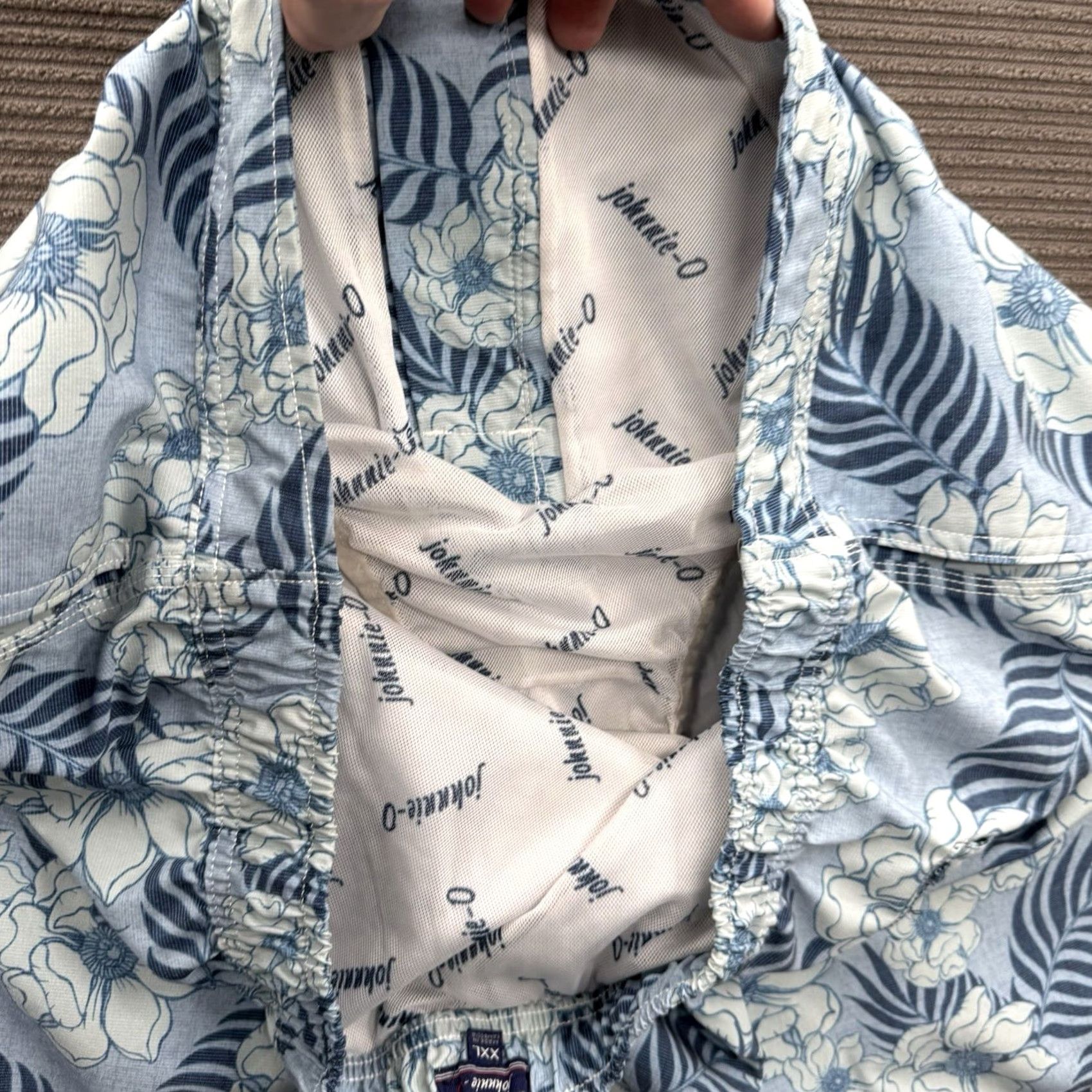 johnnie-O johnnie-O Jaffa Board Short Men 2XL Floral Print Drawstring Lined Beach Swim Size US 39 - 7 Thumbnail