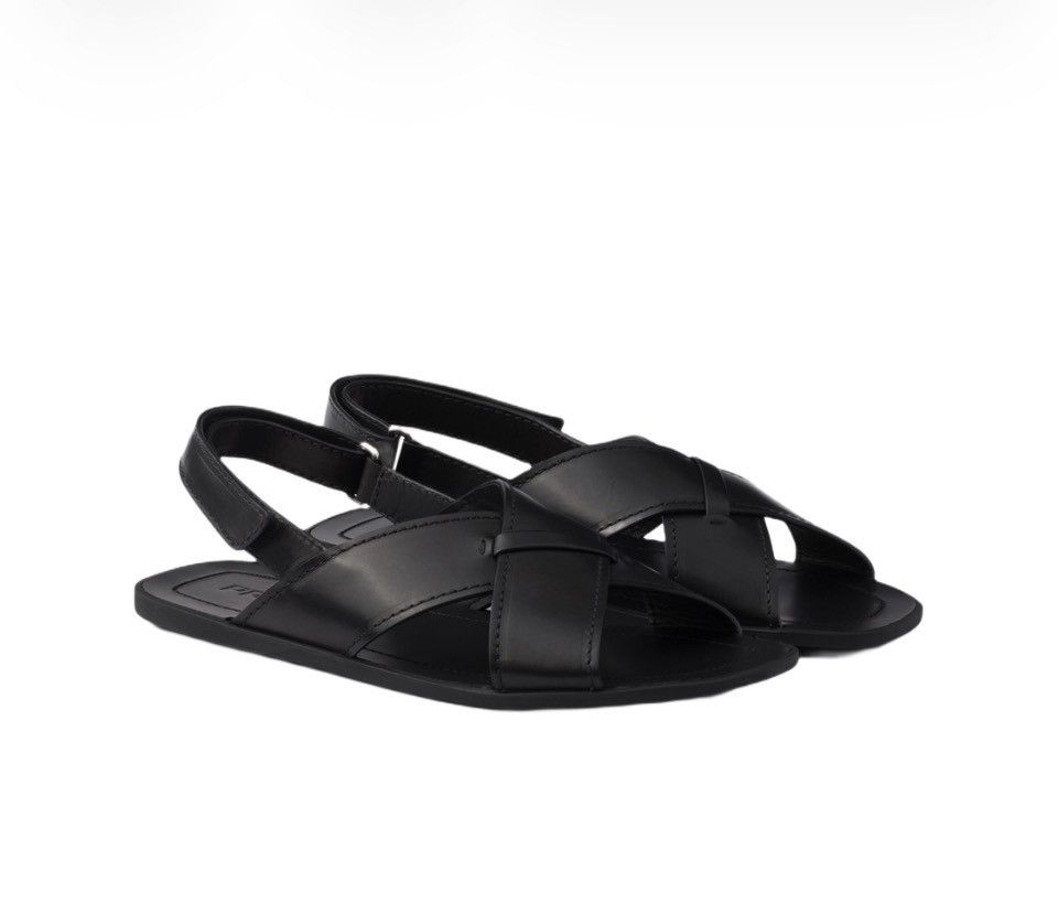 Prada *New*Prada Leather Cross Sandals Size US 8 / EU 41 - 1 Thumbnail