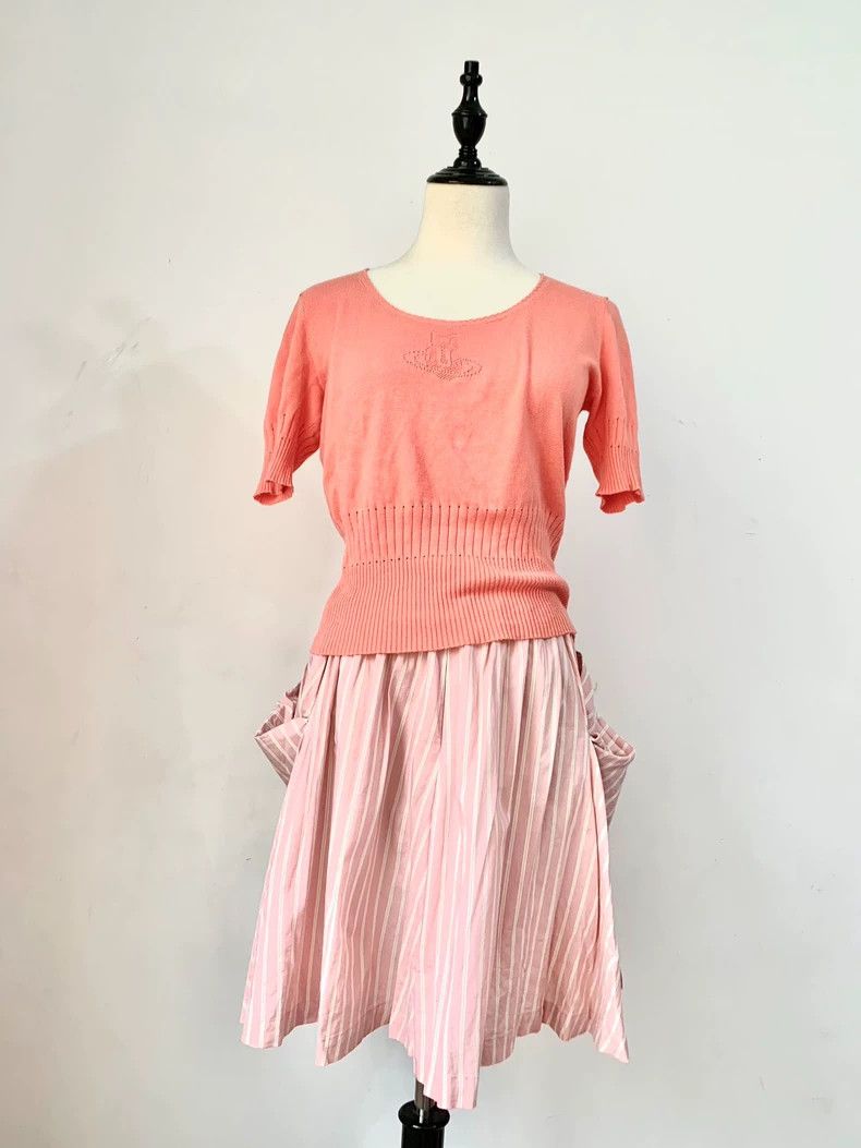 Vivienne Westwood Vivienne Westwood Saturn watermelon red short sleeve knit Size M / US 6-8 / IT 42-44 - 5 Thumbnail