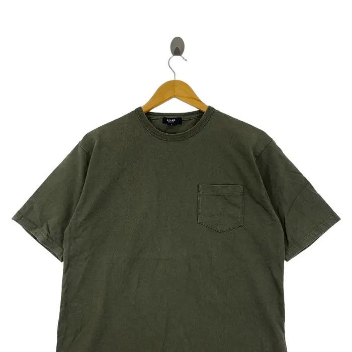 Vintage BEAMS HEART JAPAN Natural Cotton Pocket Tee Shirt Top Size US L / EU 52-54 / 3 - 2 Thumbnail