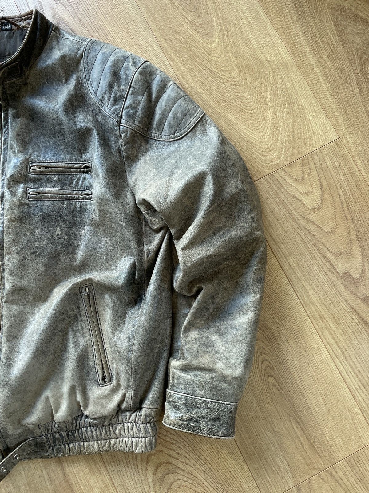 Diesel Rare Y2K Distressed diesel style Leather oversize jacket Size US XL / EU 56 / 4 - 4 Thumbnail