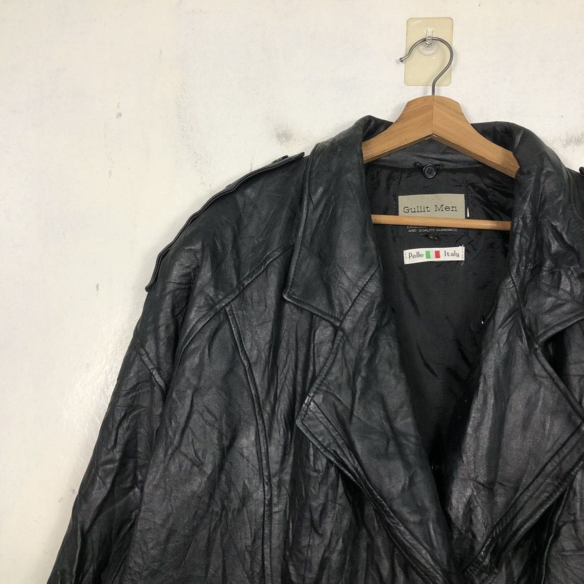 Pelle Pelle 📌Vintage Biker Leather Jacket Gullit Men Issey Miyake Size US M / EU 48-50 / 2 - 9 Thumbnail