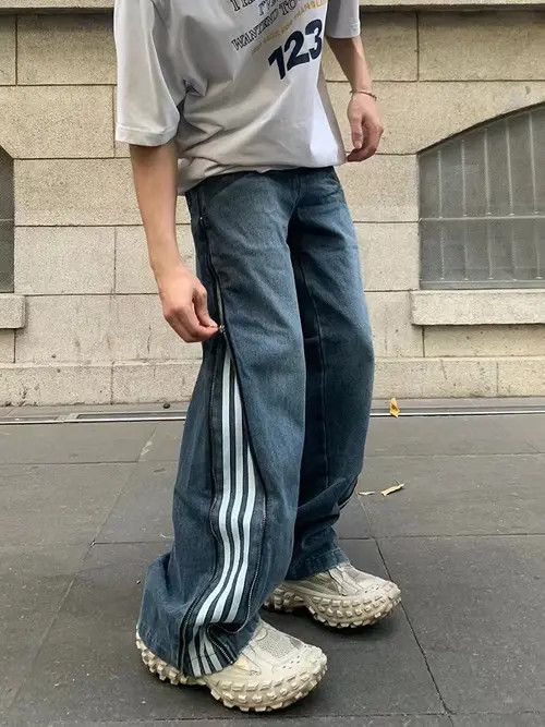 VIBE Track Baggy Blue Denim Jeans Size US 30 / EU 46 - 4 Thumbnail