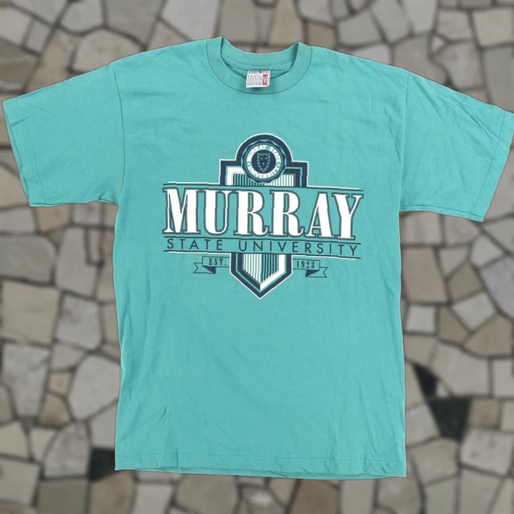 Vintage VTG Murray State University Solid T-Shirt Green Men's M Size US M / EU 48-50 / 2 - 1 Thumbnail
