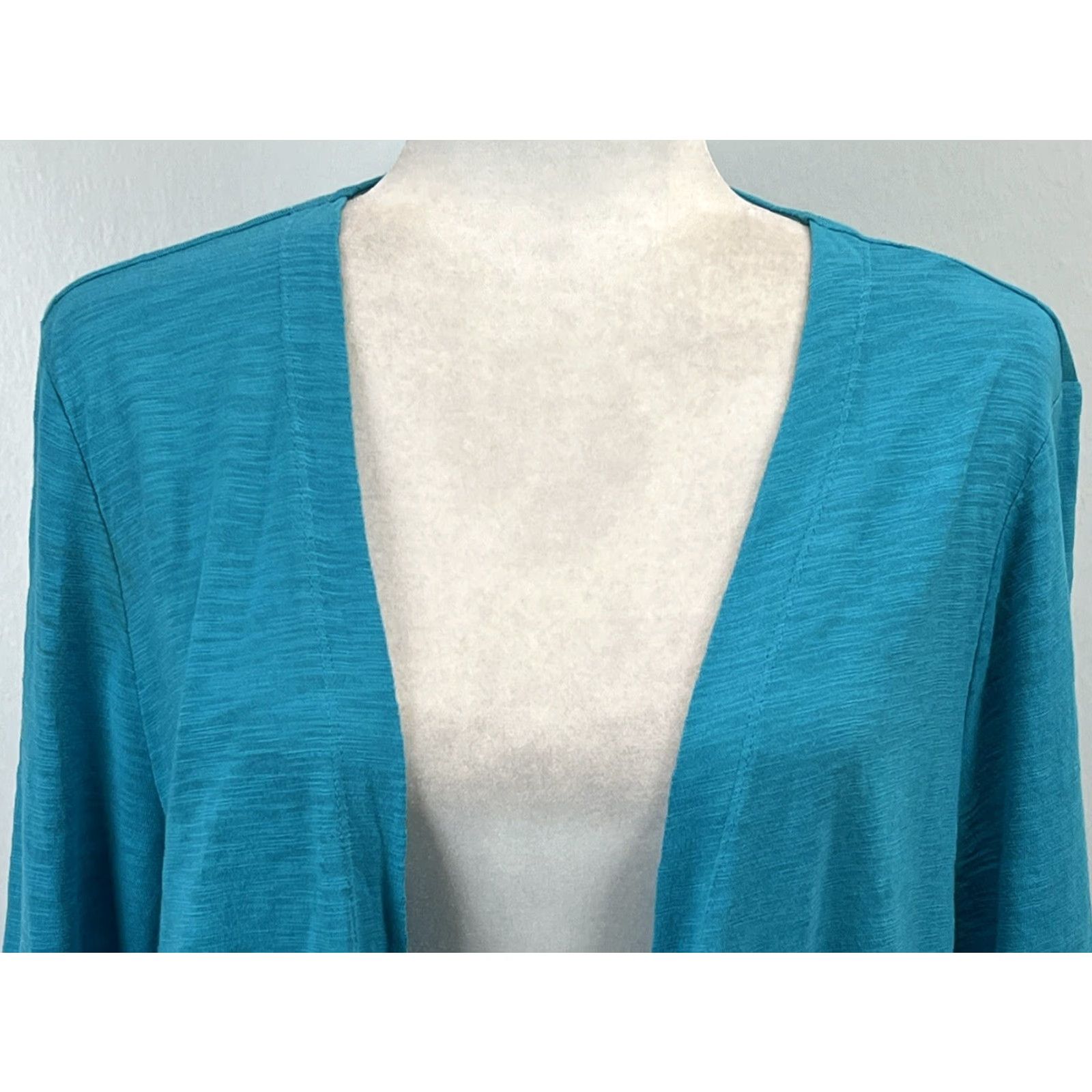 Vintage Chicos The Ultimate Tee Cardigan Womens Sz 1 Teal Green Long Sleeve Lightweight Cardigan Wearable Regular Women Teal Size XS / US 0-2 / IT 36-38 - 5 Thumbnail