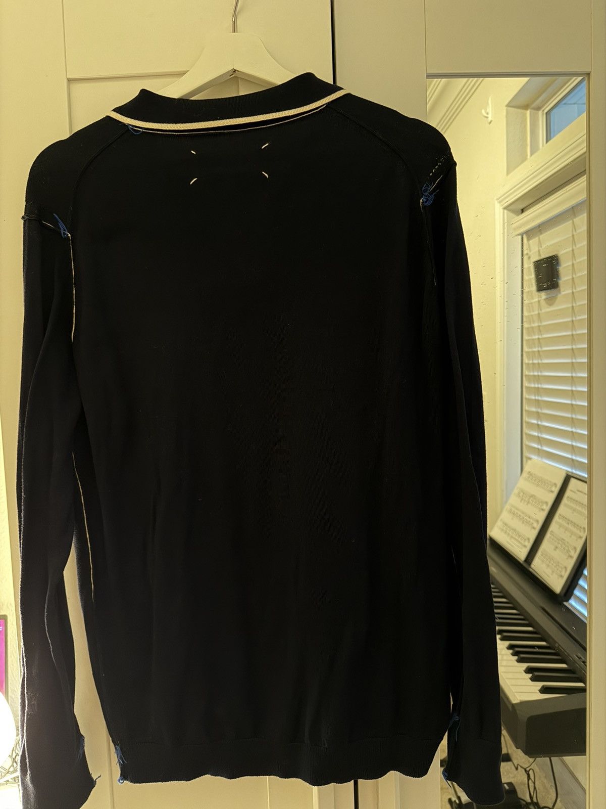 Maison Margiela Maison margiela Navy Knit Long Sleeve Polo Size US S / EU 44-46 / 1 - 7 Thumbnail