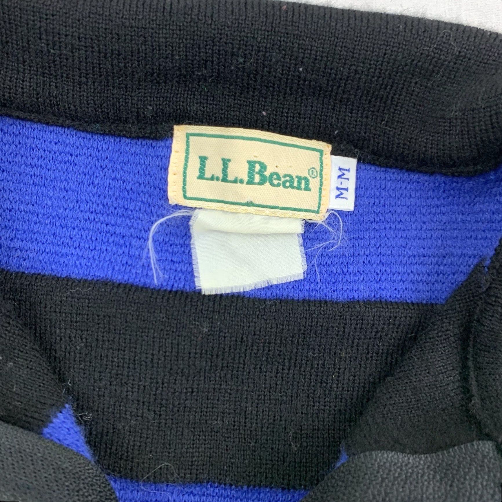 Vintage Vintage L.L. Bean Sweater Adult Medium Black Collar Quarter Zip Ski Snow 90s USA Size US M / EU 48-50 / 2 - 2 Thumbnail