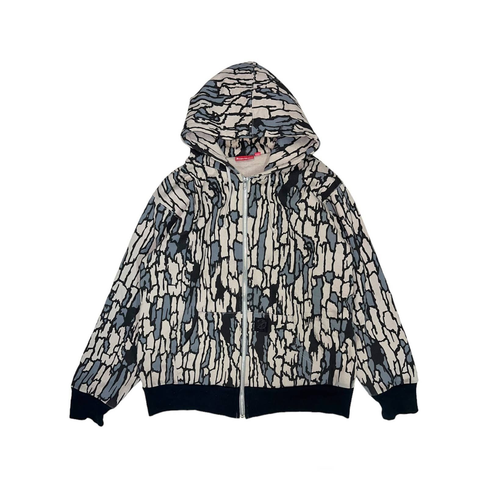 Supreme Supreme 2005 Cold World Tree Bark Thermal Zip Up Hoodie | Grailed