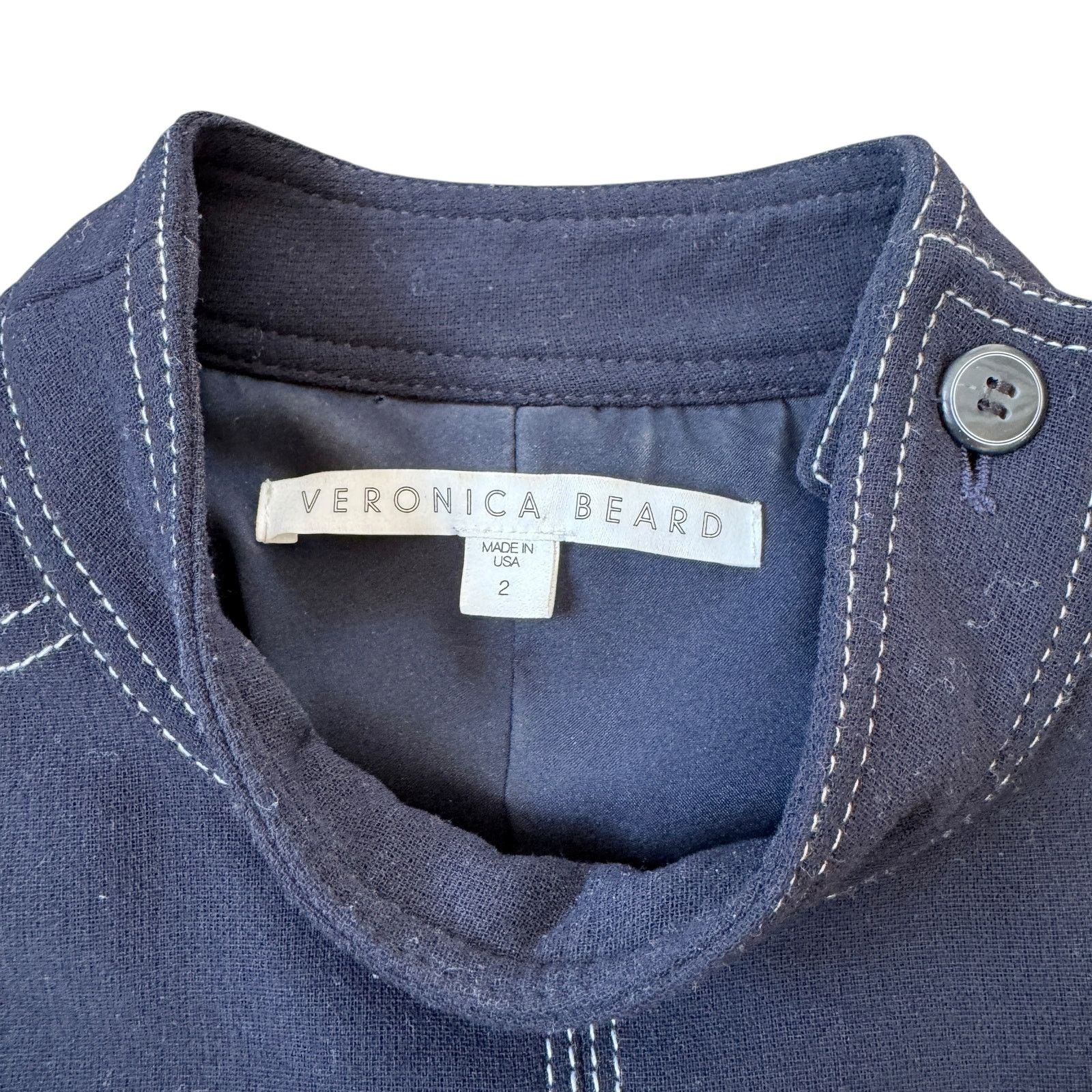 Veronica Beard Veronica Beard Nico Dress Dark Navy Size XS / US 0-2 / IT 36-38 - 4 Thumbnail
