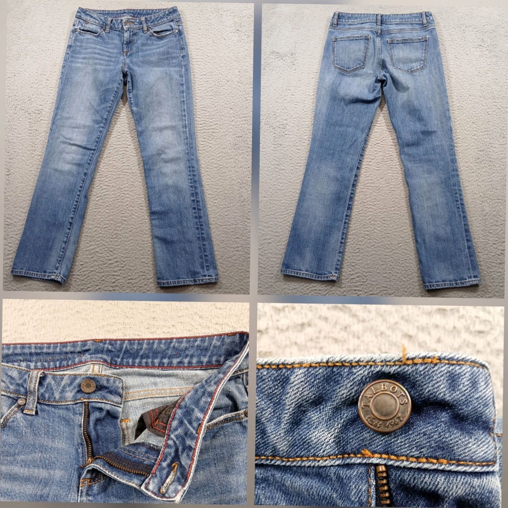 Talbots VINTAGE? No. Talbots Heritage Straight Leg Jeans Women Size 4 Blue Denim Stretch EUC Size 27" / US 4 / IT 40 - 2 Thumbnail