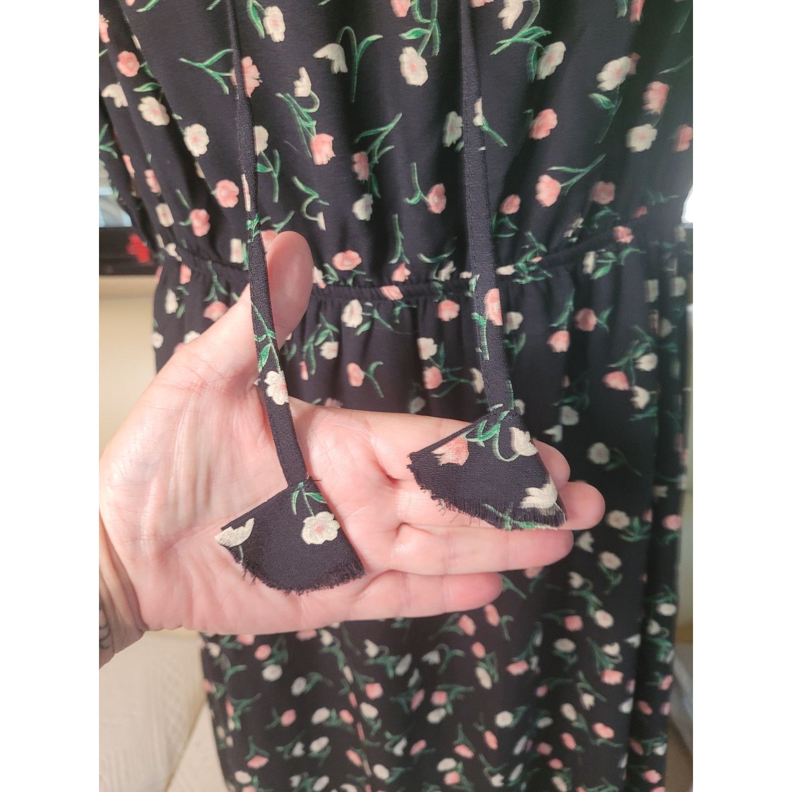 Lucky Brand Lucky Brand Blk Floral Women Dress Lined Sleeveless Sz XL Size XL / US 12-14 / IT 48-50 - 4 Thumbnail