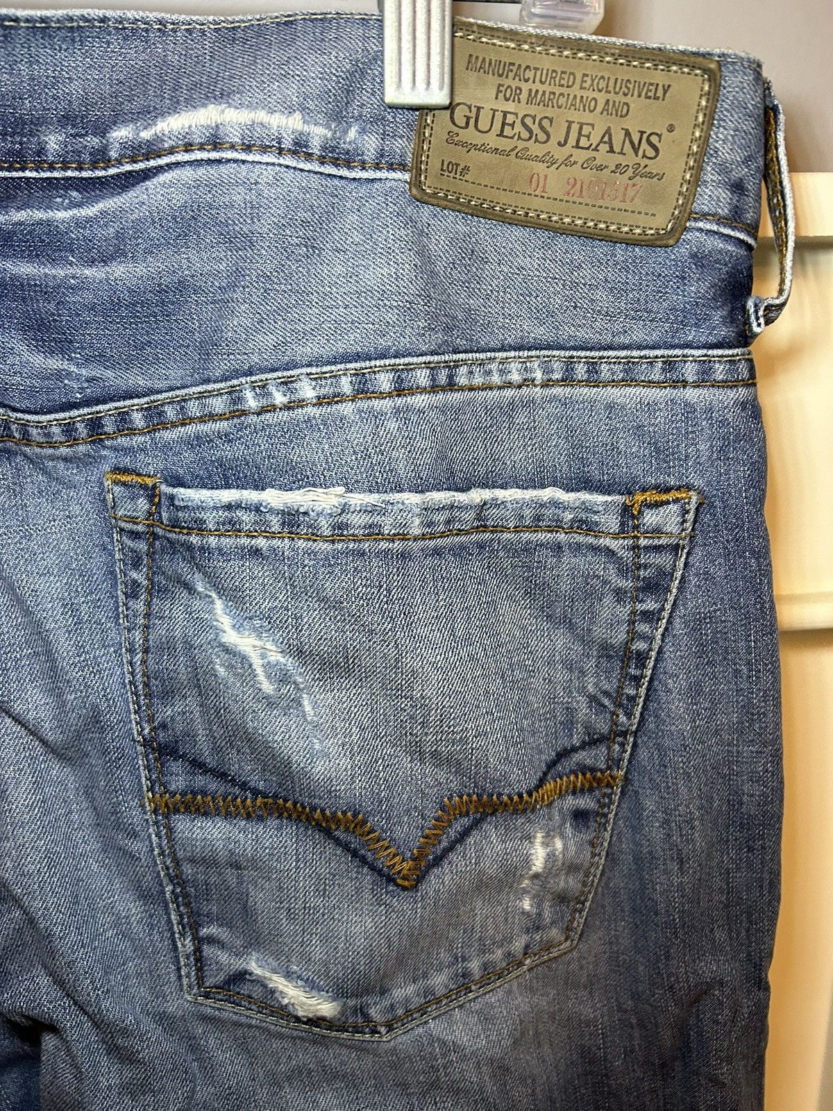Guess Vintage Guess Jeans USA distressed bootcut jeans Size US 33 - 14 Thumbnail