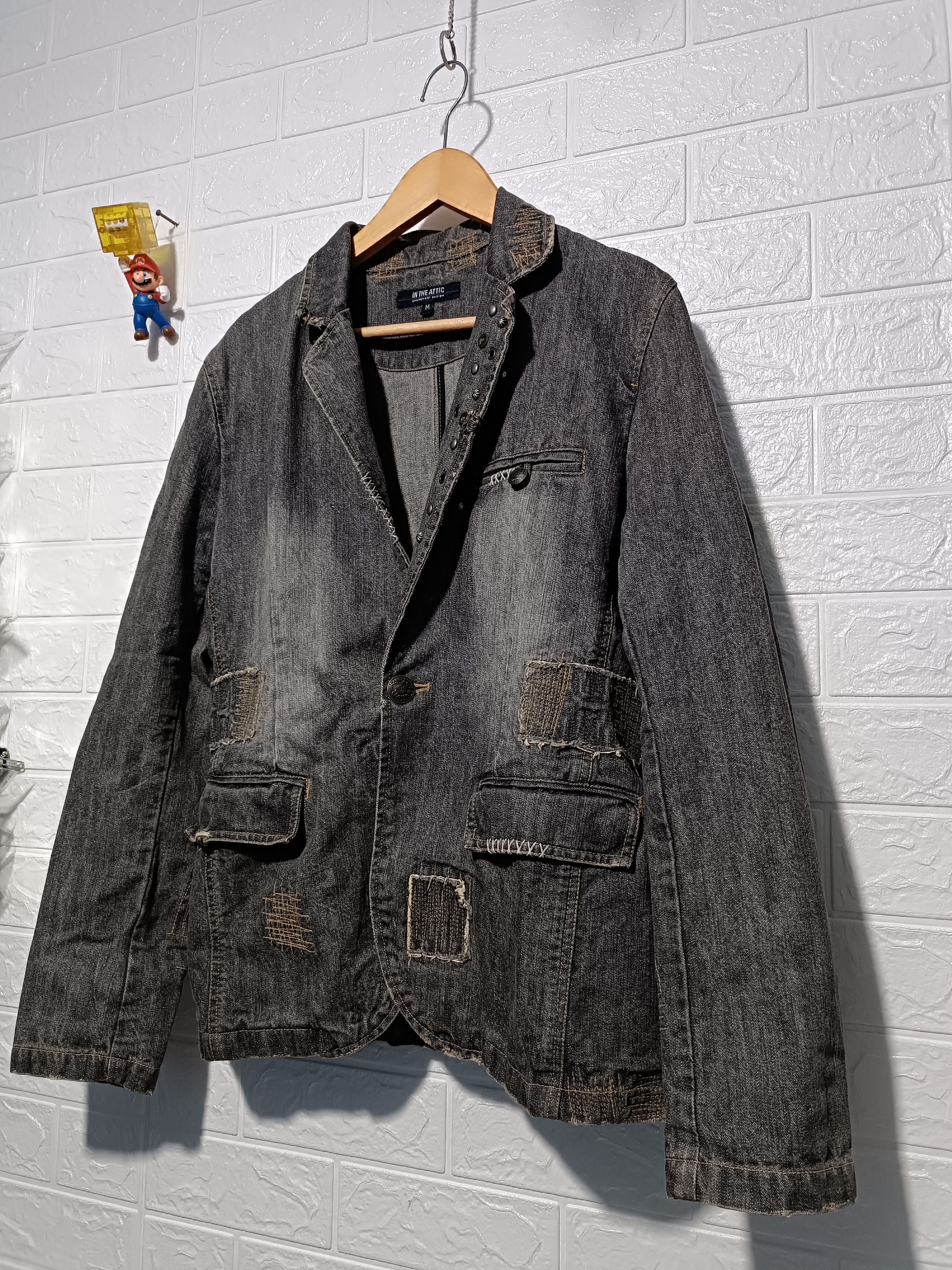 In The Attic In The Attic Distressed Mud Wash Studded Size US M / EU 48-50 / 2 - 2 Thumbnail