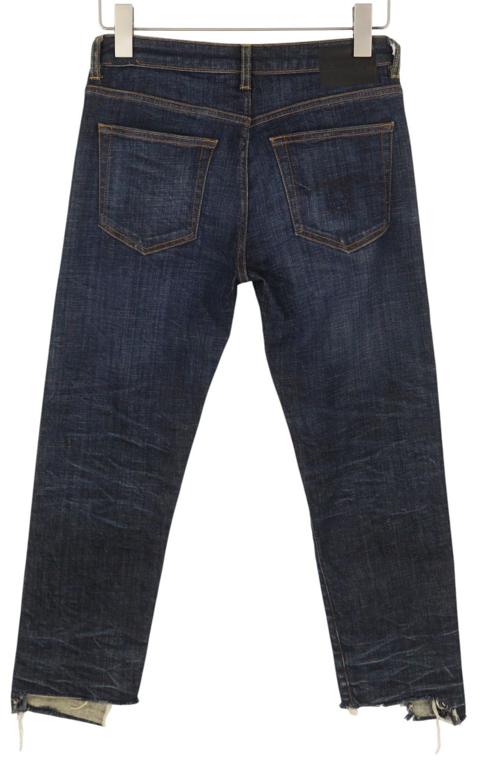 R13 BOY STRAIGHT 27 Howel Indigo Faded Distress Cropped 86239 Size 27" / US 4 / IT 40 - 3 Thumbnail