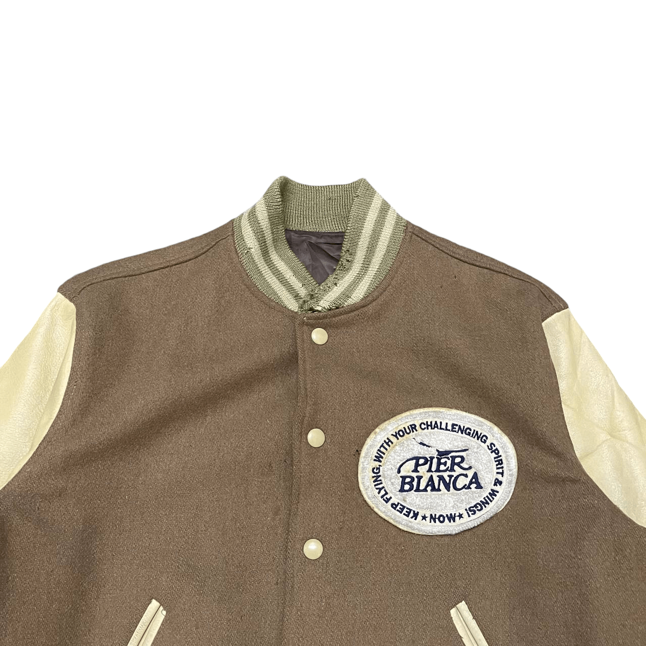 Vintage Vintage AX Wool Leather Varsity Jacket Size US M / EU 48-50 / 2 - 2 Thumbnail