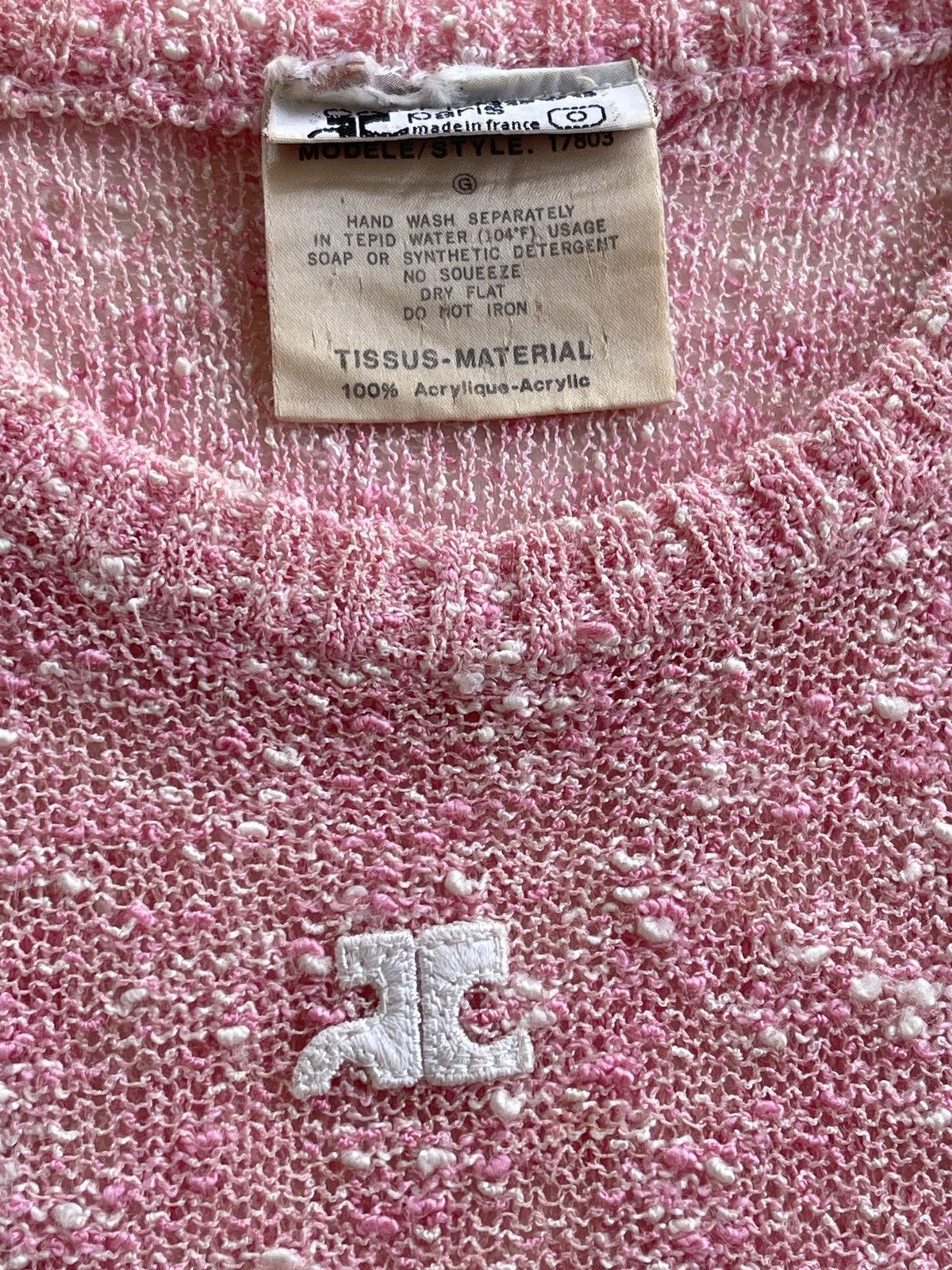 Courreges 80s Courreges Tissus Knit Top Size S / US 4 / IT 40 - 6 Thumbnail