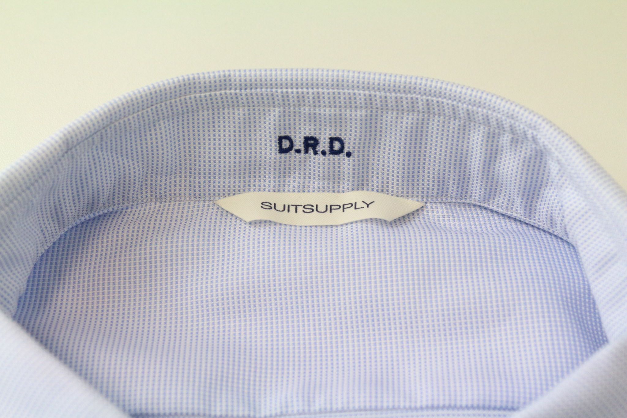 Suitsupply ~L/XL Slim Blue Cotton Patterned Long Sleeve Shirt 77217 Size US L / EU 52-54 / 3 - 8 Thumbnail