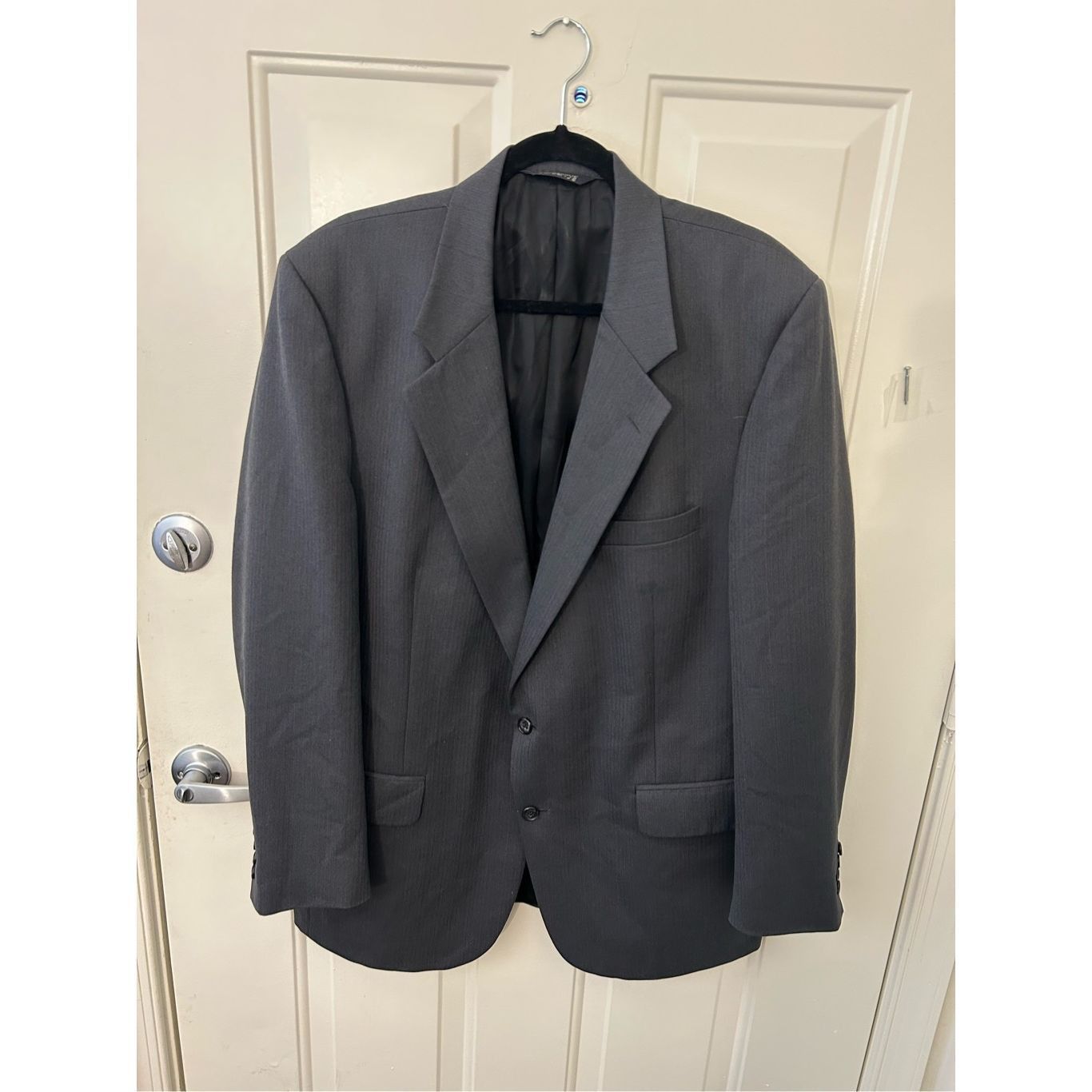 Burberry Burberry’s Pure Wool Gray Pinstripe Two-Button Blazer Sz 44R Size 44R - 1 Thumbnail