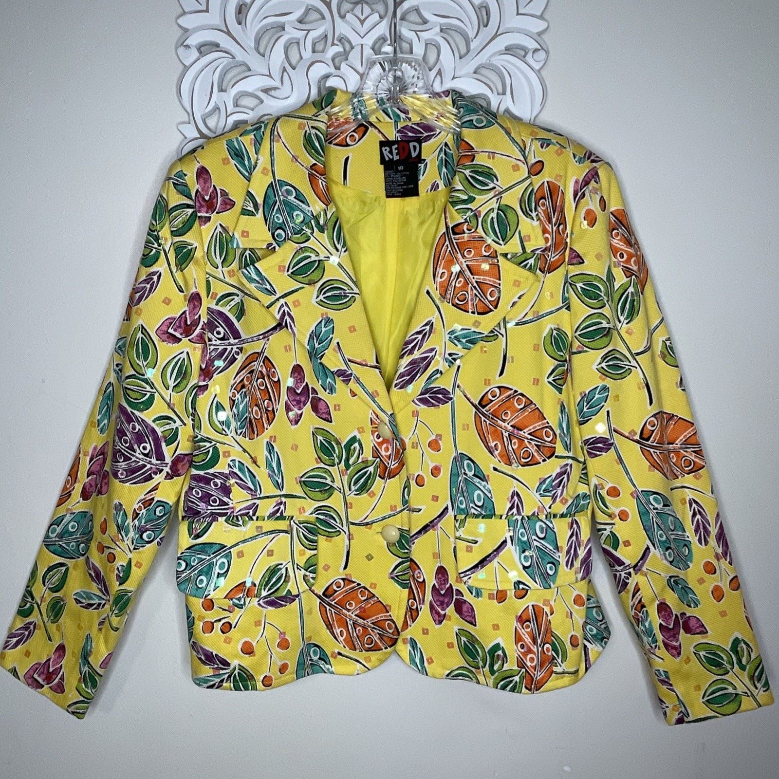 Other REDD Jeans 10 Denim JACKET Button-up Long Sleeves YELLOW Size L / US 10 / IT 46 - 3 Thumbnail