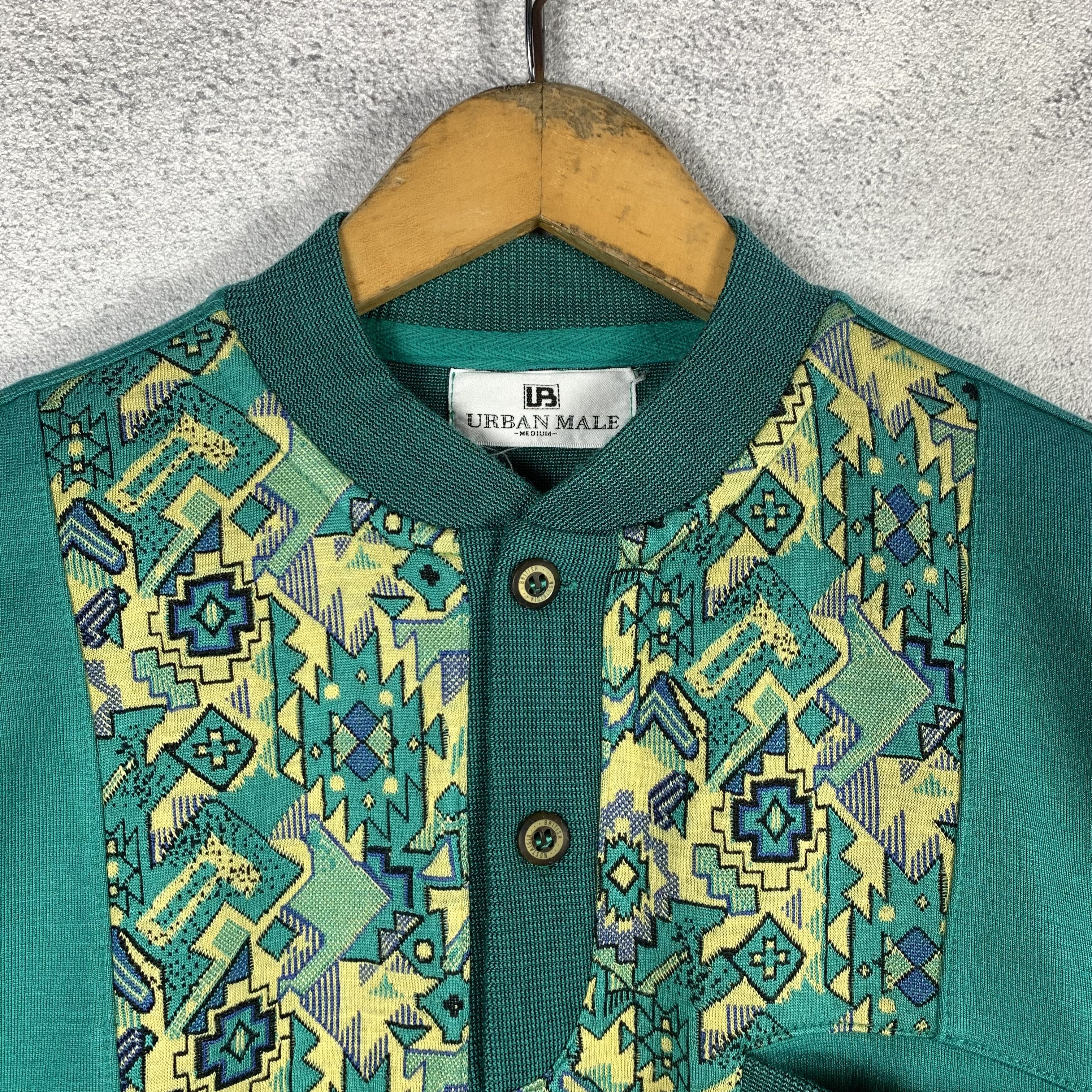 Vintage Vintage 90s Urban Male Button Sweatshirt Crewneck Size US S / EU 44-46 / 1 - 5 Thumbnail