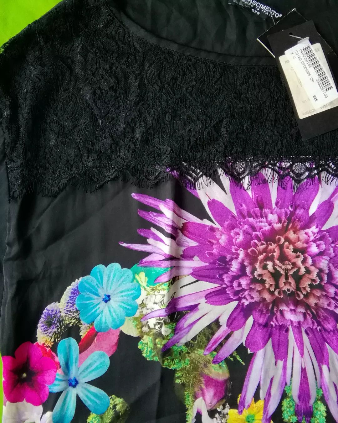 Other Rinascimento Flower Big Print Woman Top Made in Italy Size L / US 10 / IT 46 - 3 Thumbnail