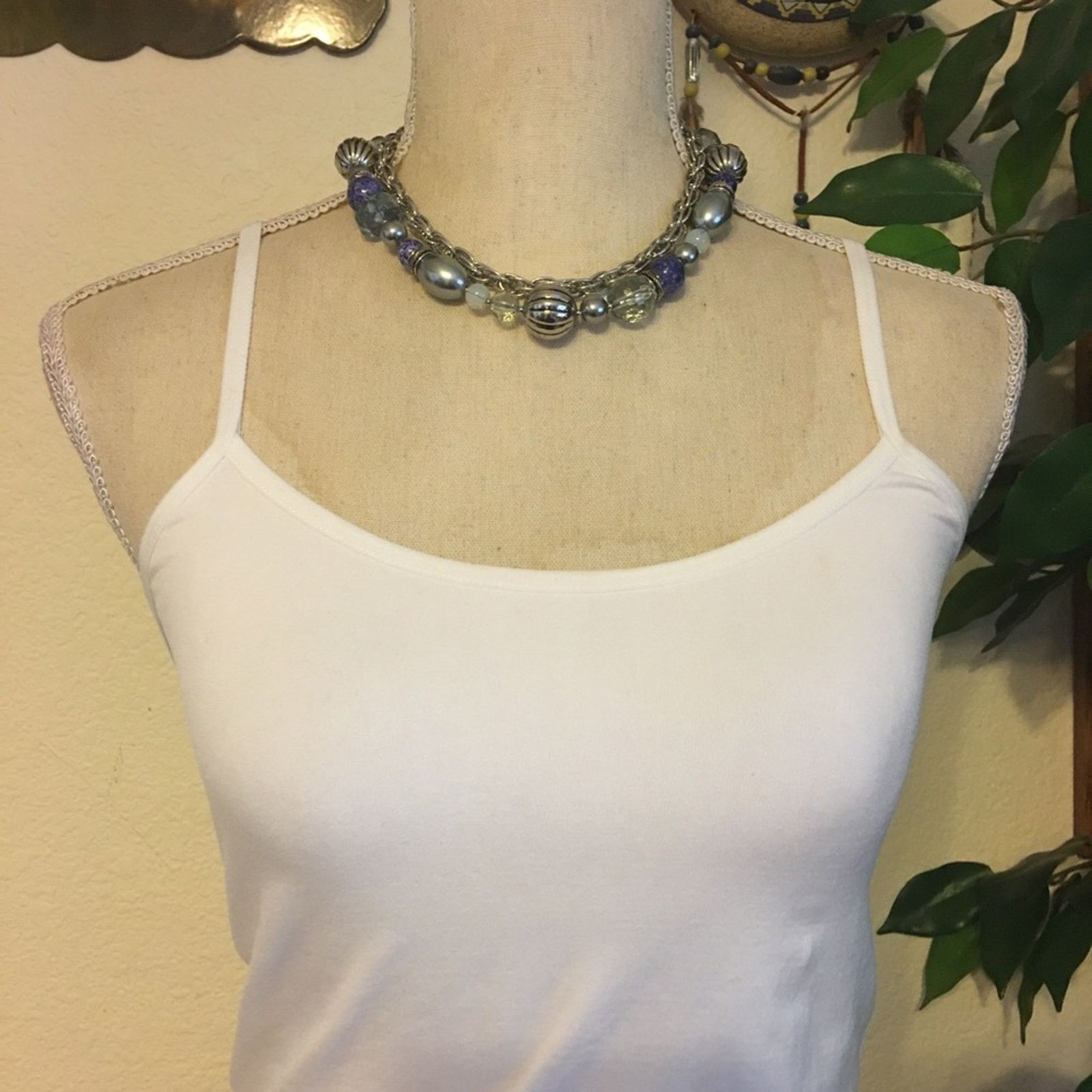 Jewelry Double strand bead twisted rope chain necklace Size ONE SIZE - 3 Thumbnail