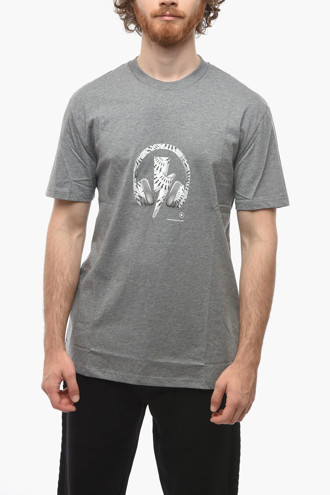 og1mm0823 Crewneck Line T-Shirt in Gray
