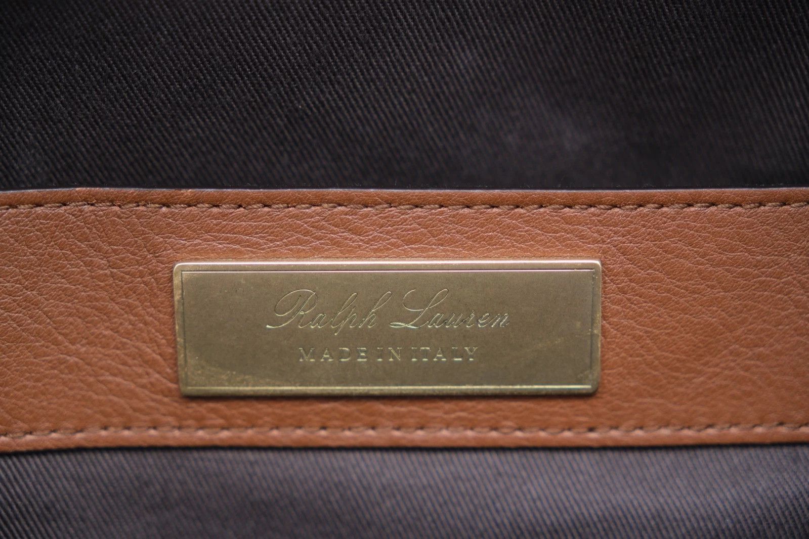 Ralph Lauren Purple Label Soft Luxe Brown Calfskin Leather
