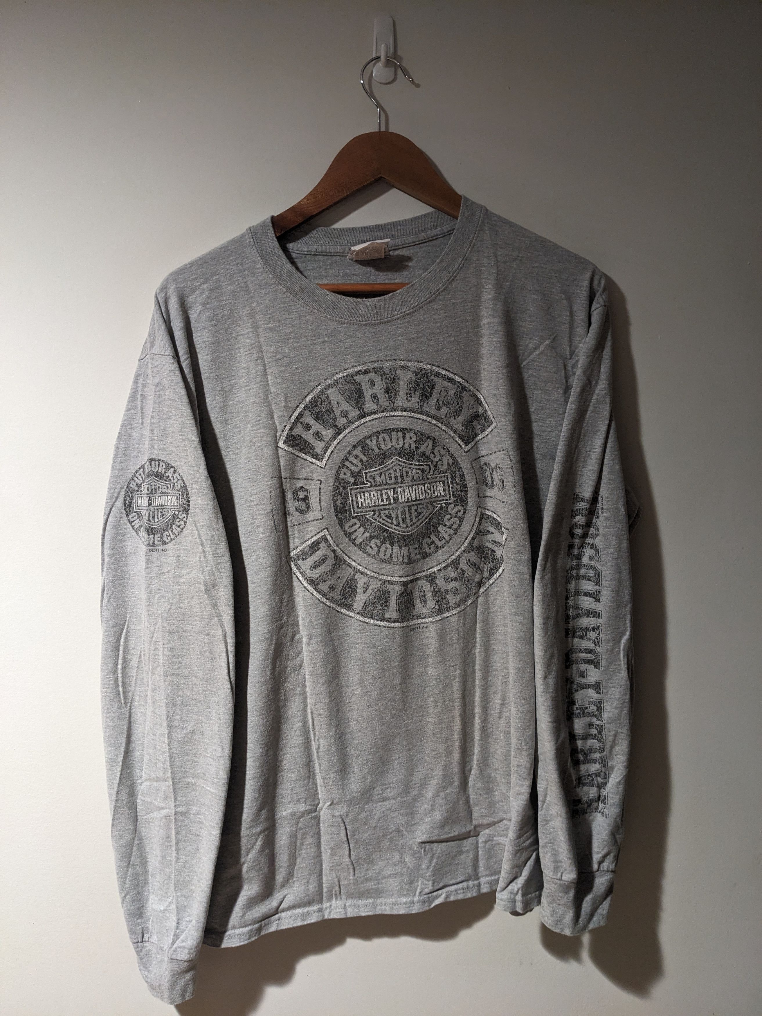 Harley Davidson × Vintage Vintage Harley Davidson North Carolina Long Sleeve T-Shirt Size US L / EU 52-54 / 3 - 4 Thumbnail