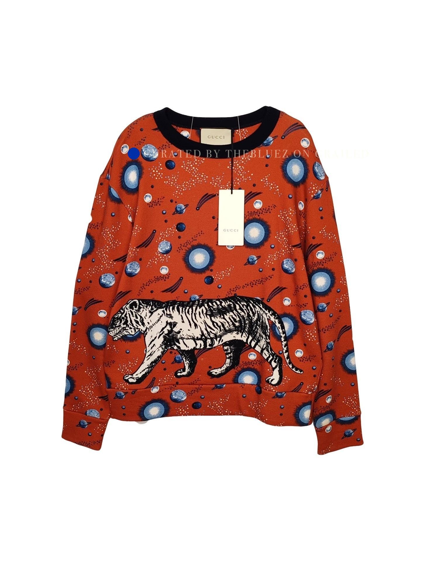 Gucci Red Tiger & Planets Print Sweatshirt XS Size US XS / EU 42 / 0 - 1 Thumbnail