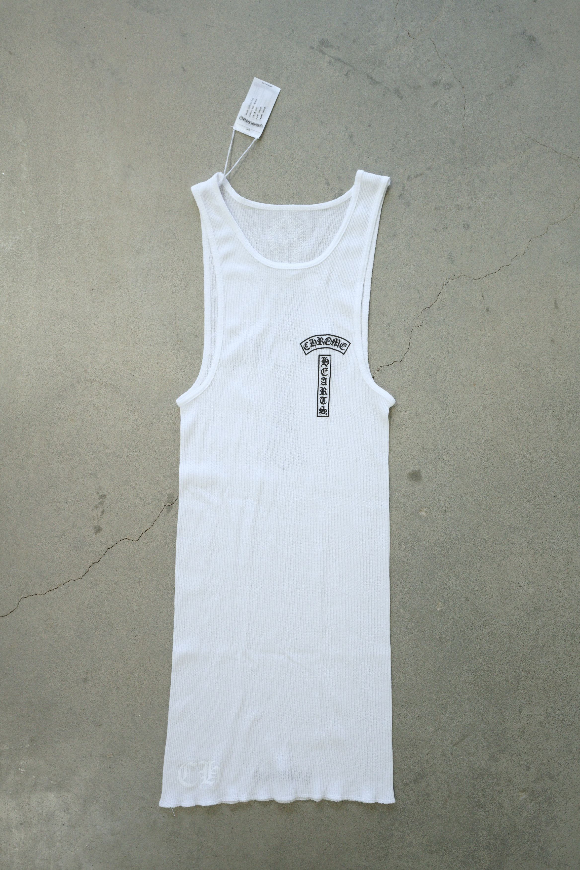 Chrome Hearts Chrome Hearts T - Bar Cross Tanks - White | Grailed