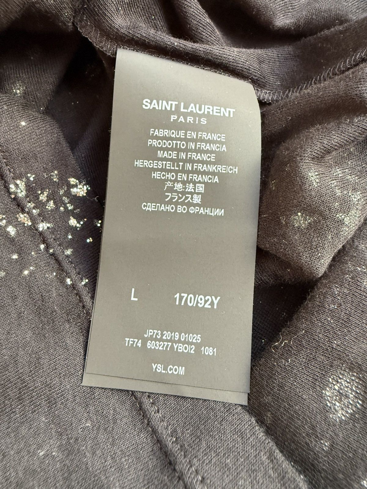 Saint Laurent Paris SS20 Saint Laurent black silver glitter vest tank top L BNWT Size US L / EU 52-54 / 3 - 18 Thumbnail