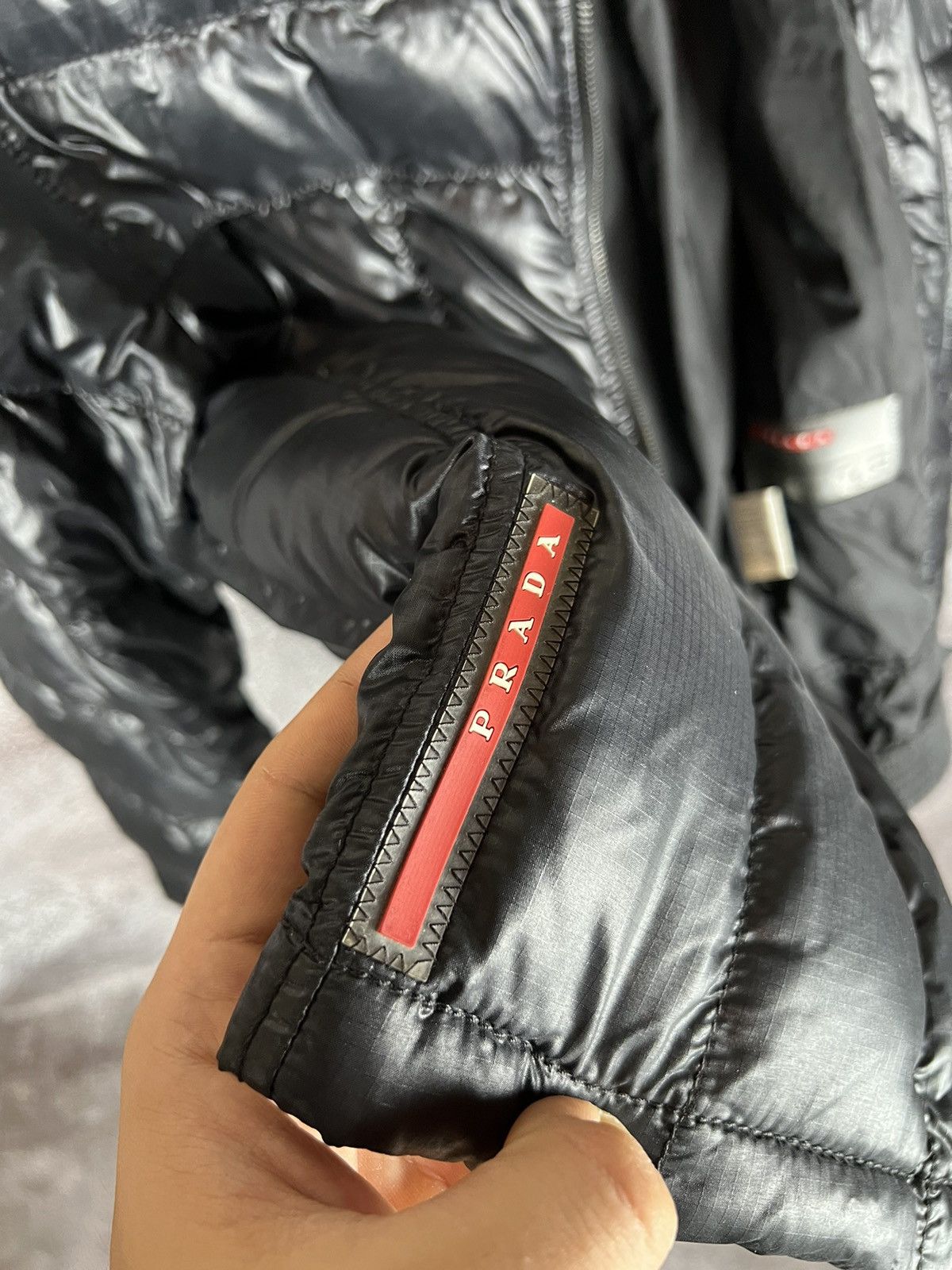 Prada Rare‼️2006 Prada Active Sport red tab shiny puffer jacket Size US L / EU 52-54 / 3 - 17 Thumbnail